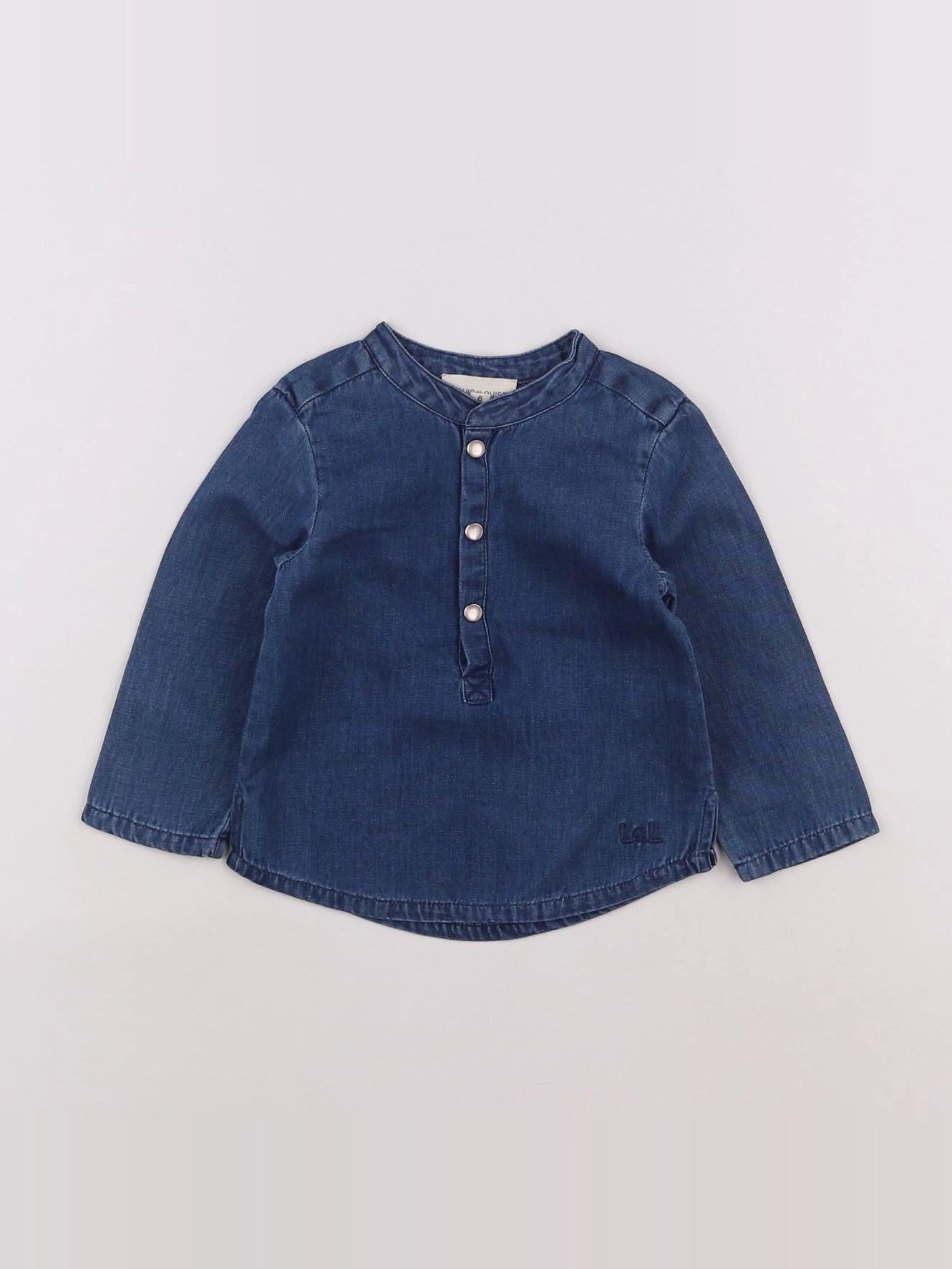 Louis Louise - chemise bleu - 6 mois