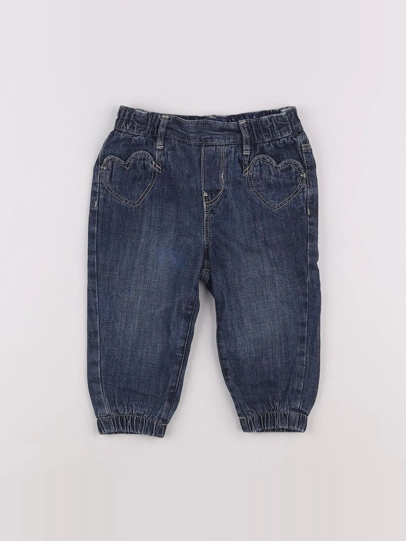 H&M - jean bleu - 6/9 mois