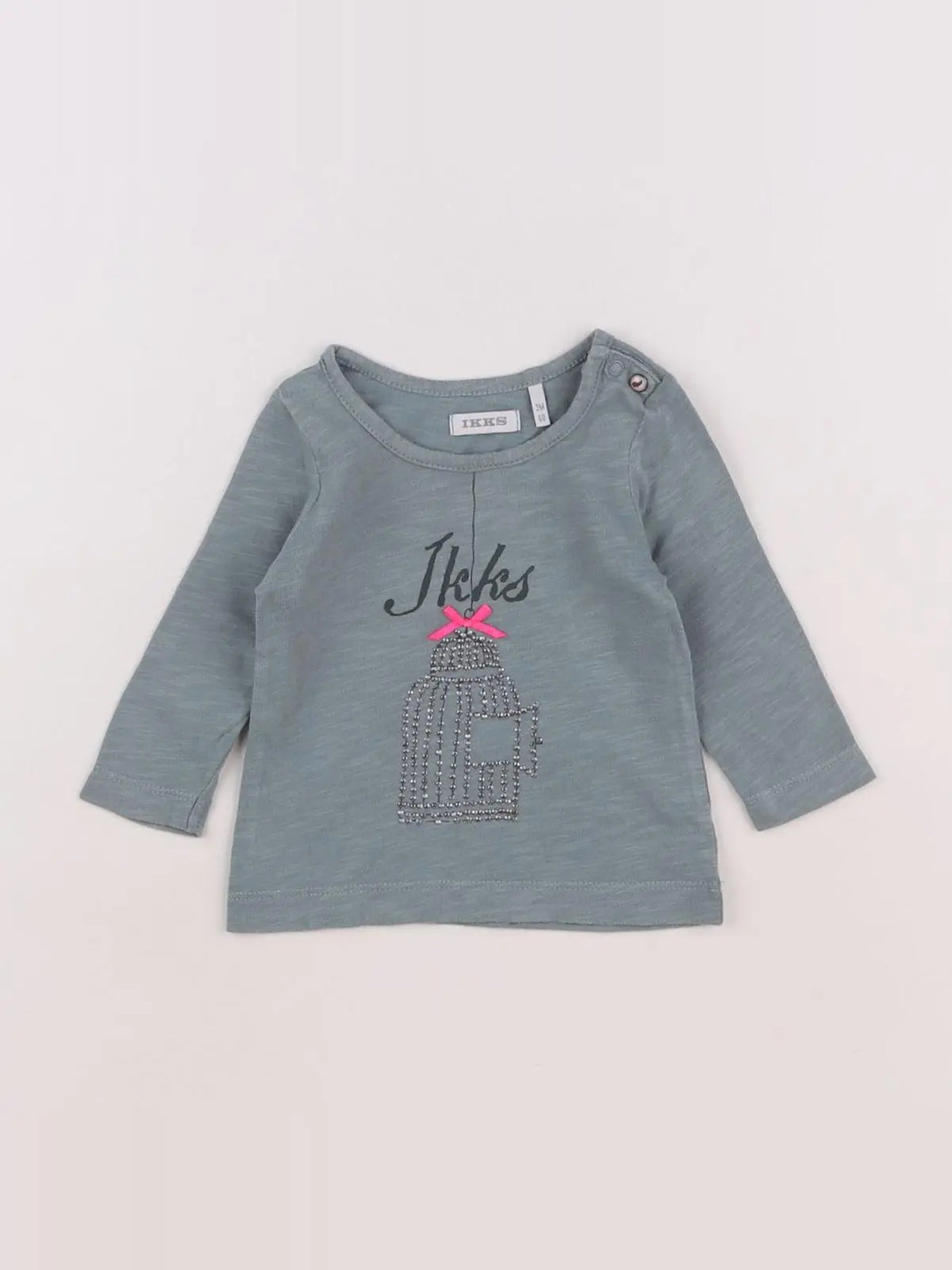 IKKS - tee-shirt vert, bleu - 3 mois