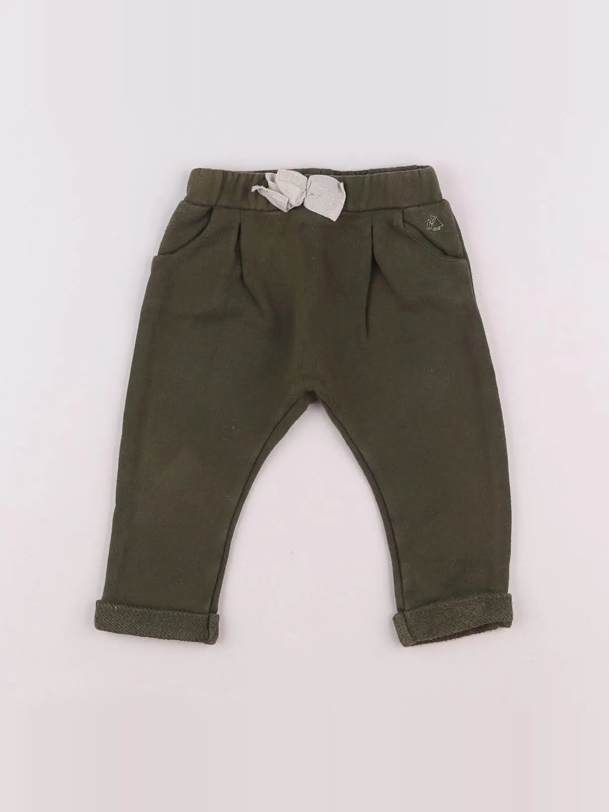 Petit Bateau - sarouel vert - 6 mois