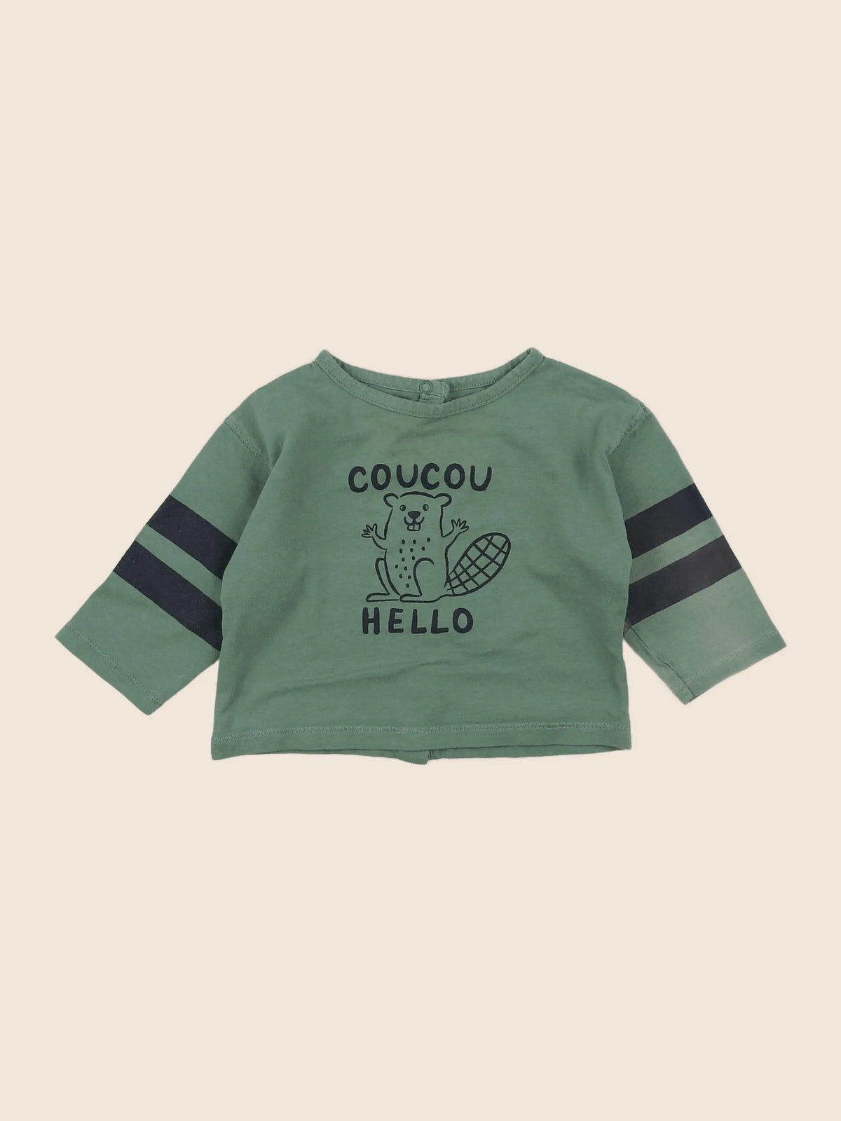 Vertbaudet - tee-shirt vert - 6 mois