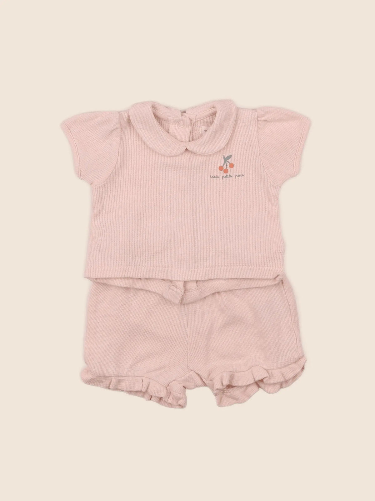 Vertbaudet - ensemble rose - 3 mois