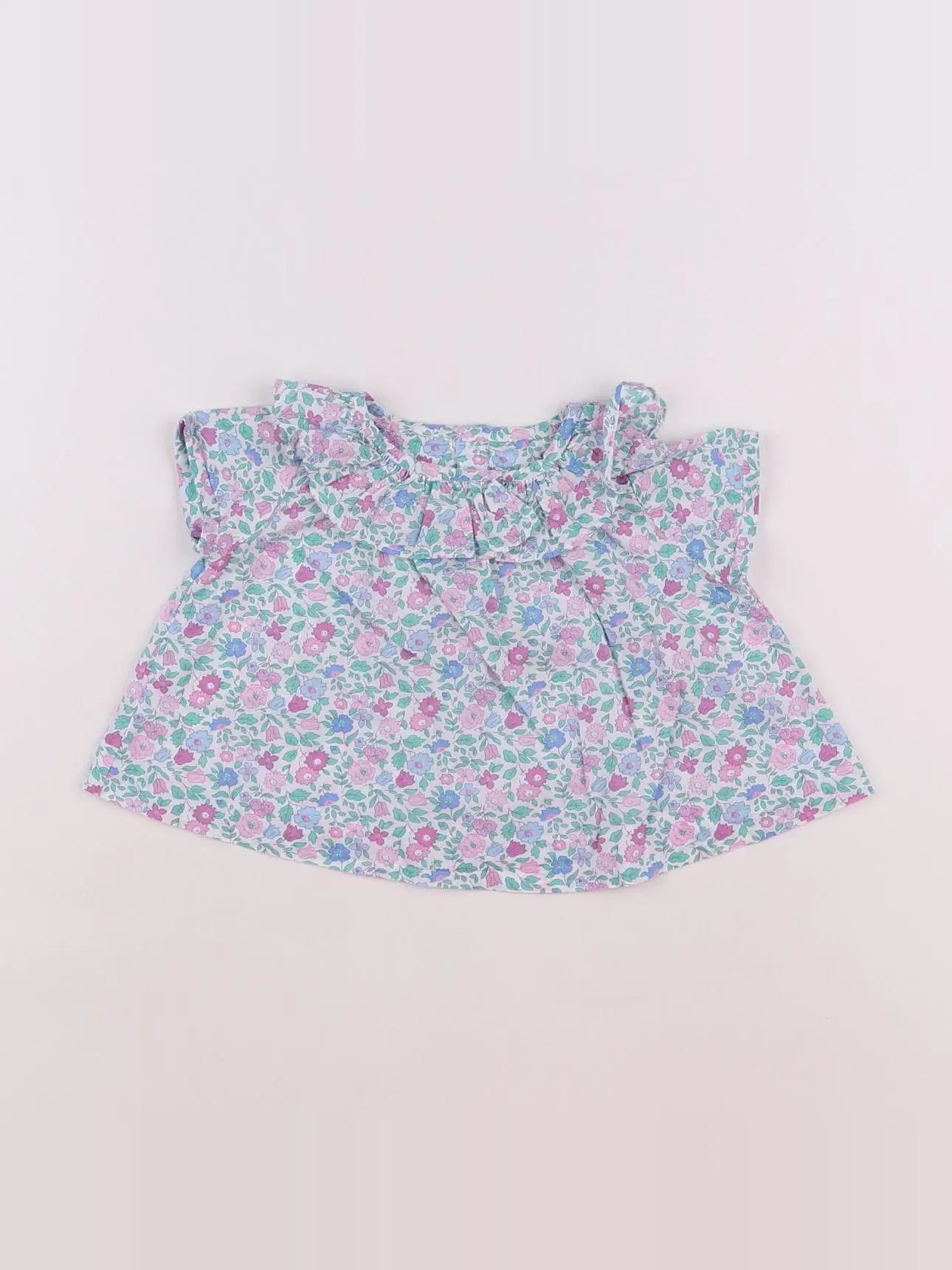 Jacadi - blouse liberty bleu - 3 mois