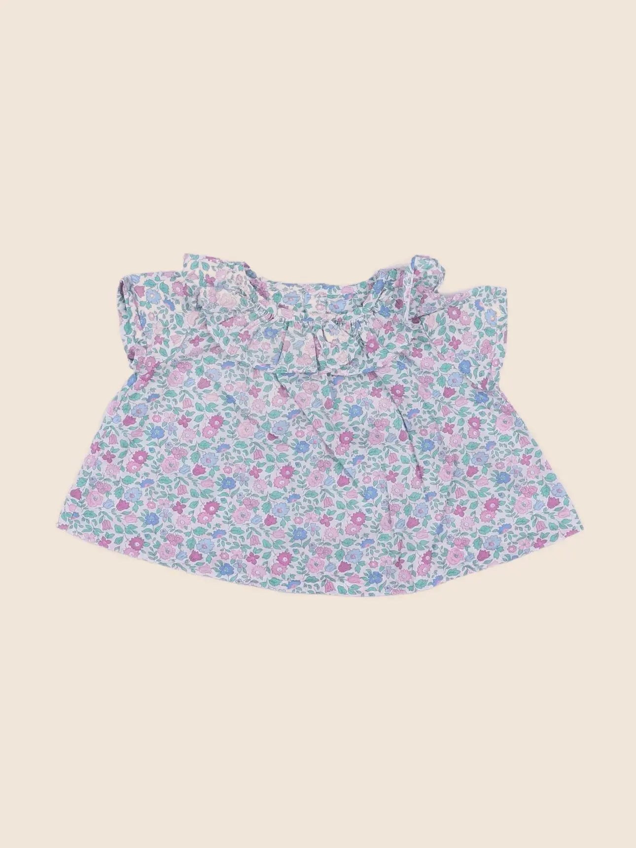 Jacadi - blouse liberty bleu - 3 mois