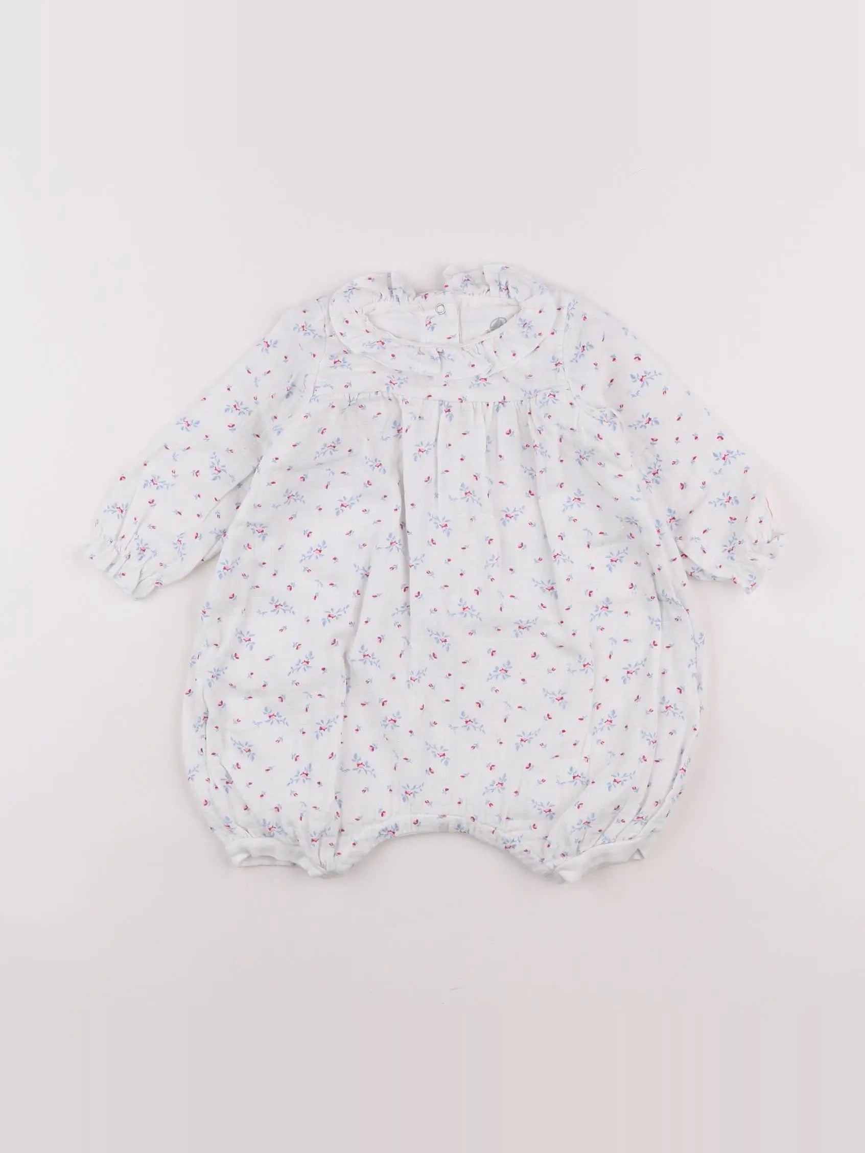 Petit Bateau - combinaison blanc - 12 mois
