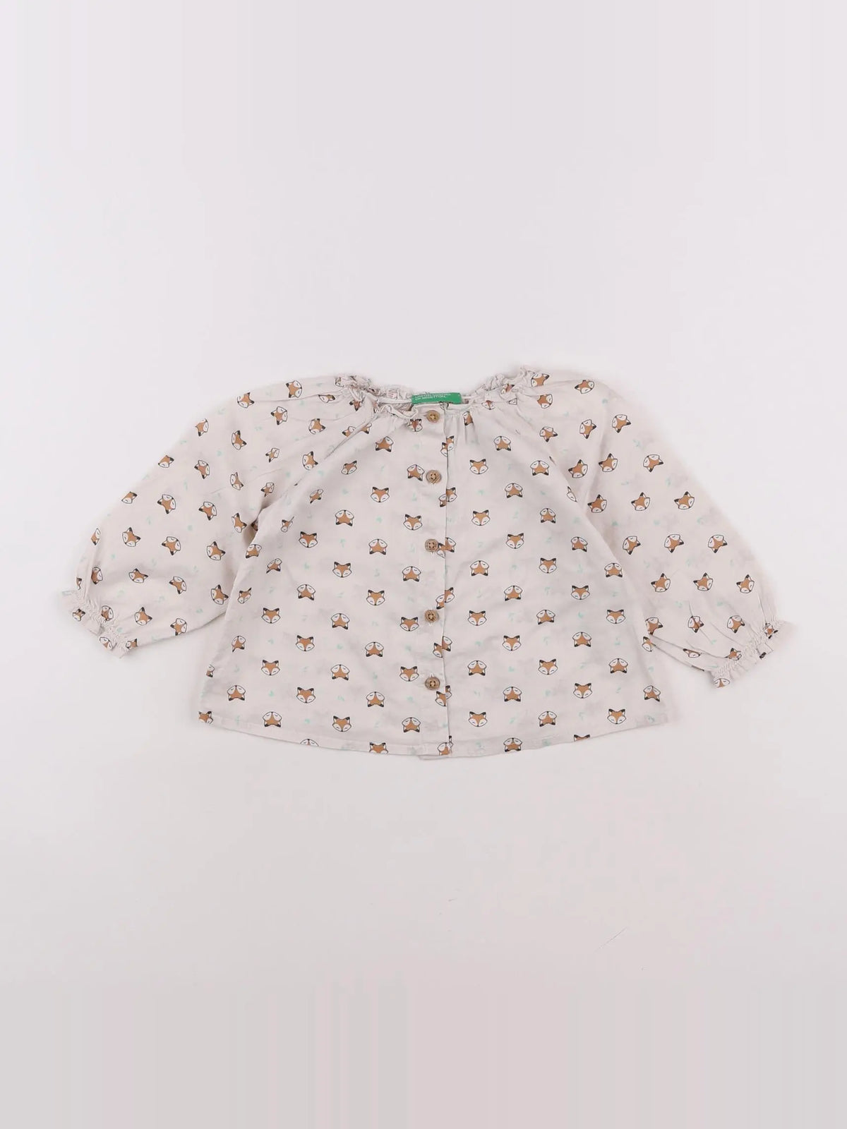 Benetton - blouse beige - 12 mois