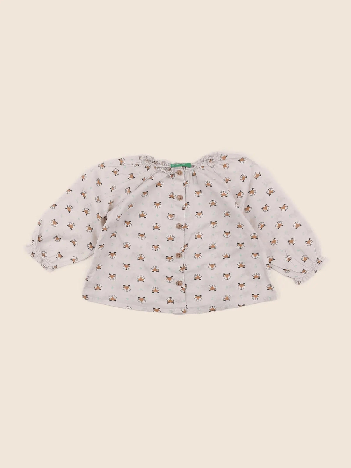 Benetton - blouse beige - 12 mois