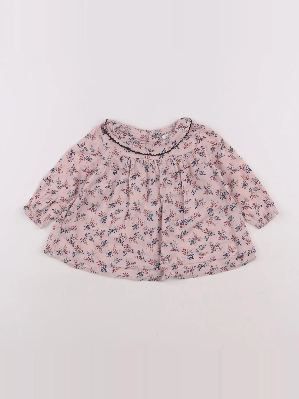 Benetton - blouse rose - 12 mois