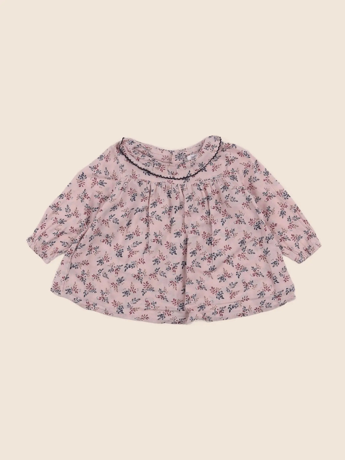 Benetton - blouse rose - 12 mois