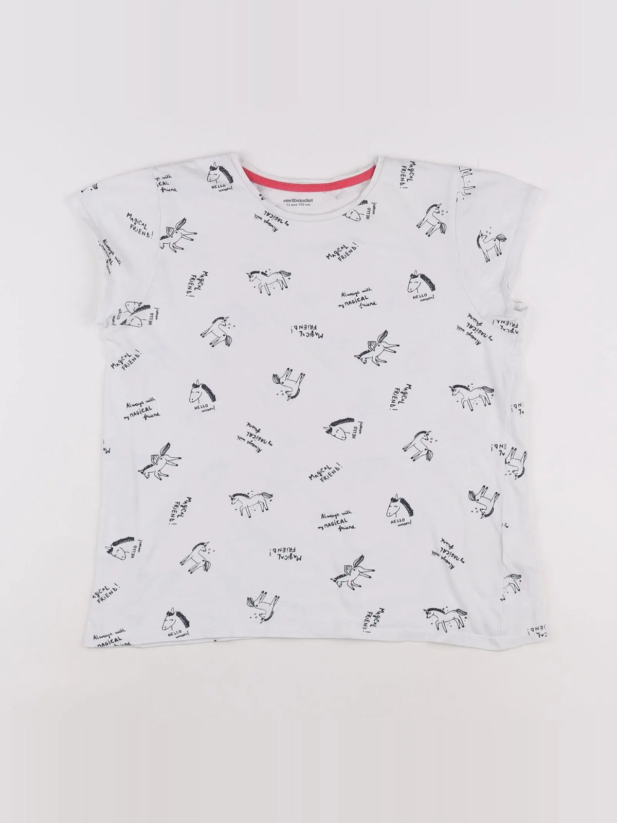 Vertbaudet - tee-shirt blanc - 12 ans