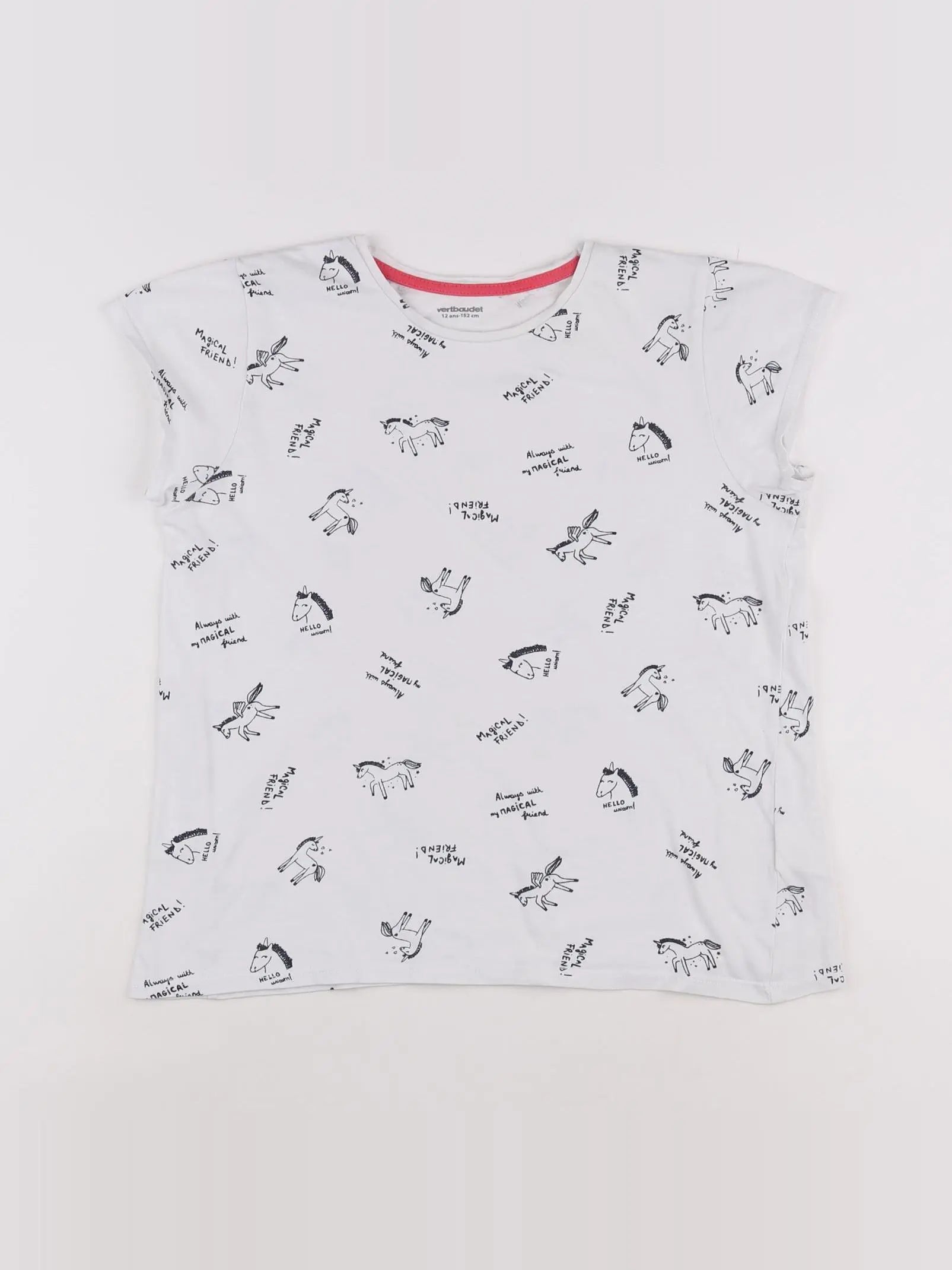 Vertbaudet - tee-shirt blanc - 12 ans