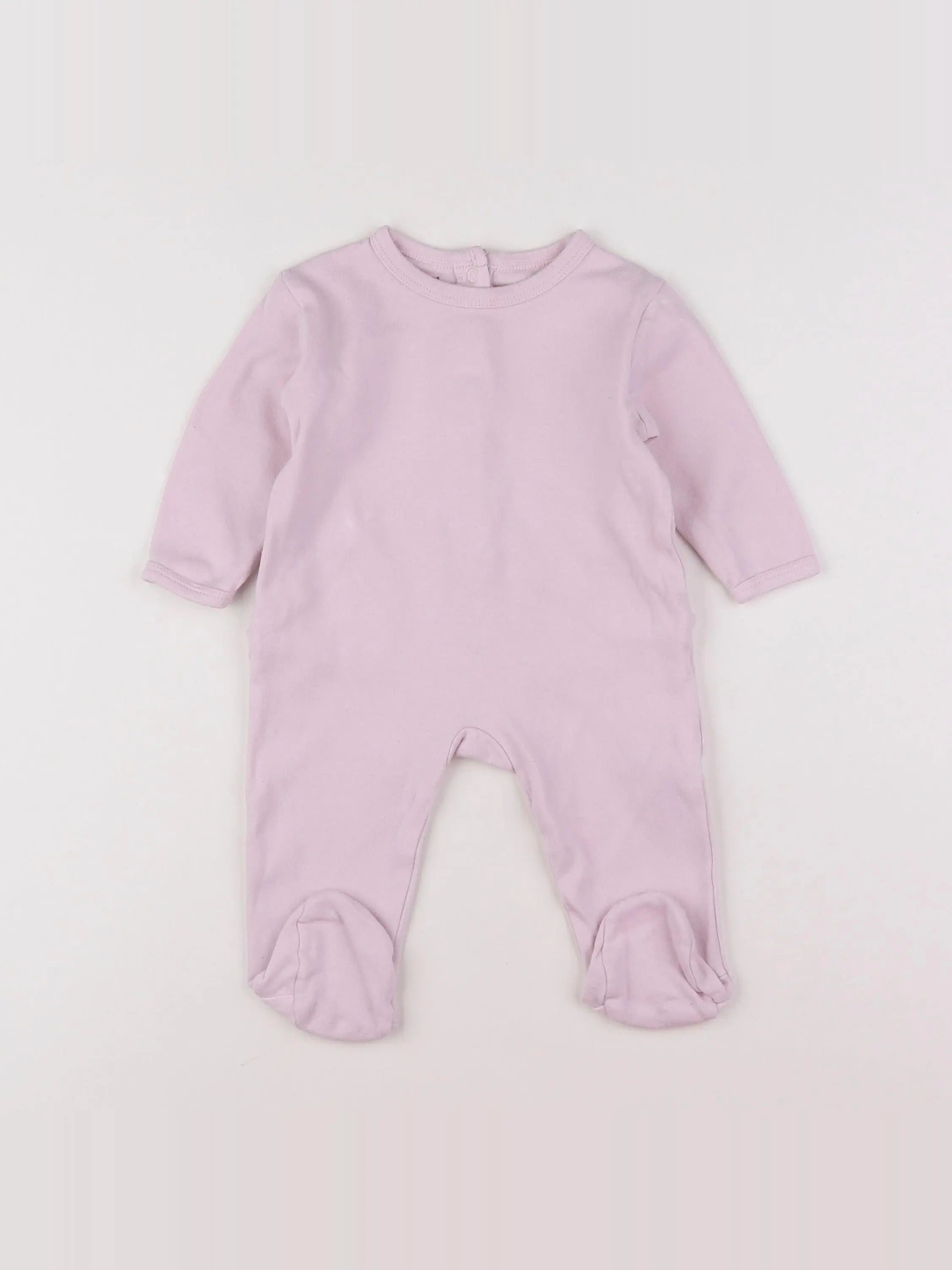 Vertbaudet - pyjama coton jaune, rose - 6 mois