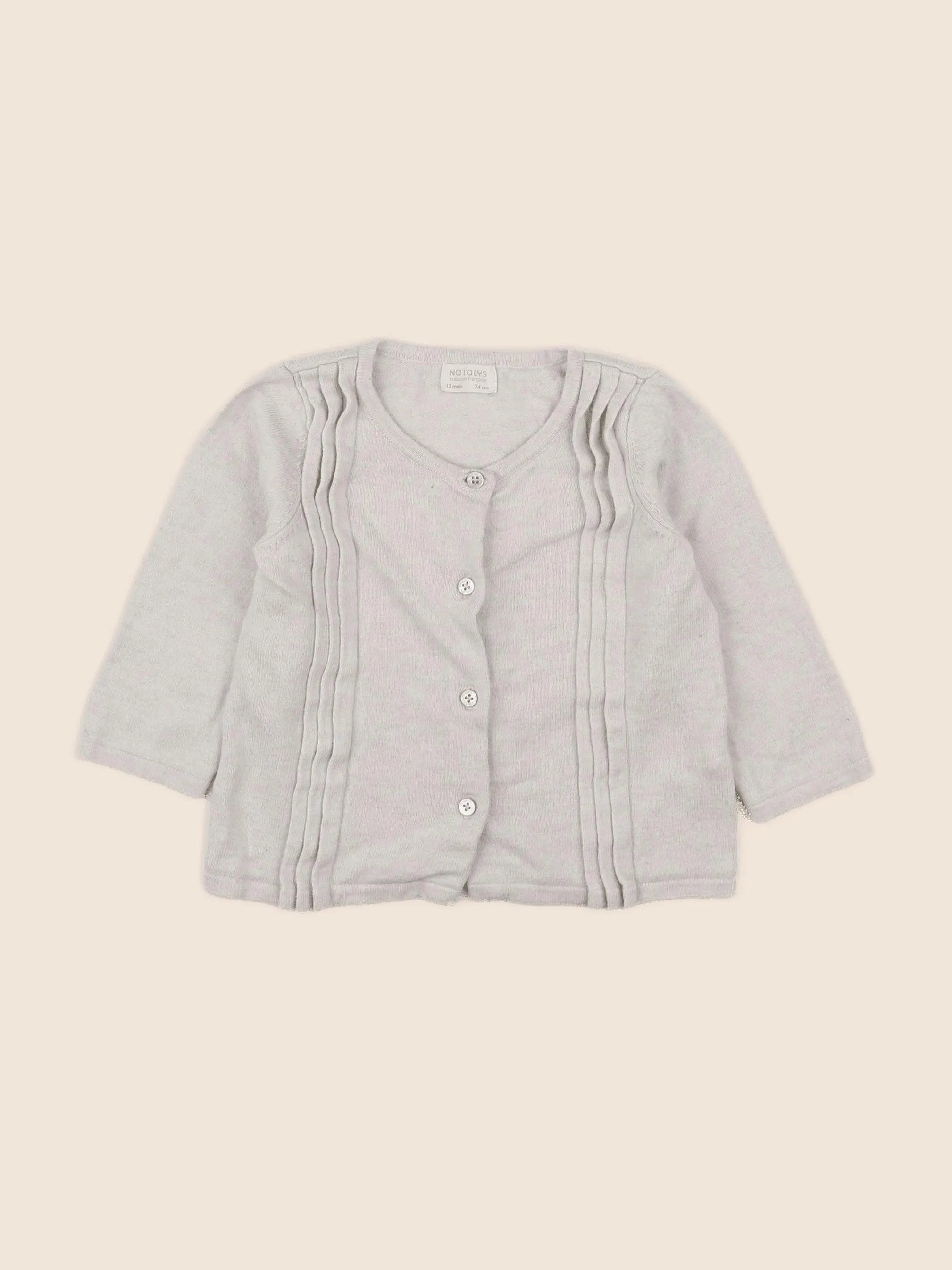 Natalys - gilet beige - 12 mois