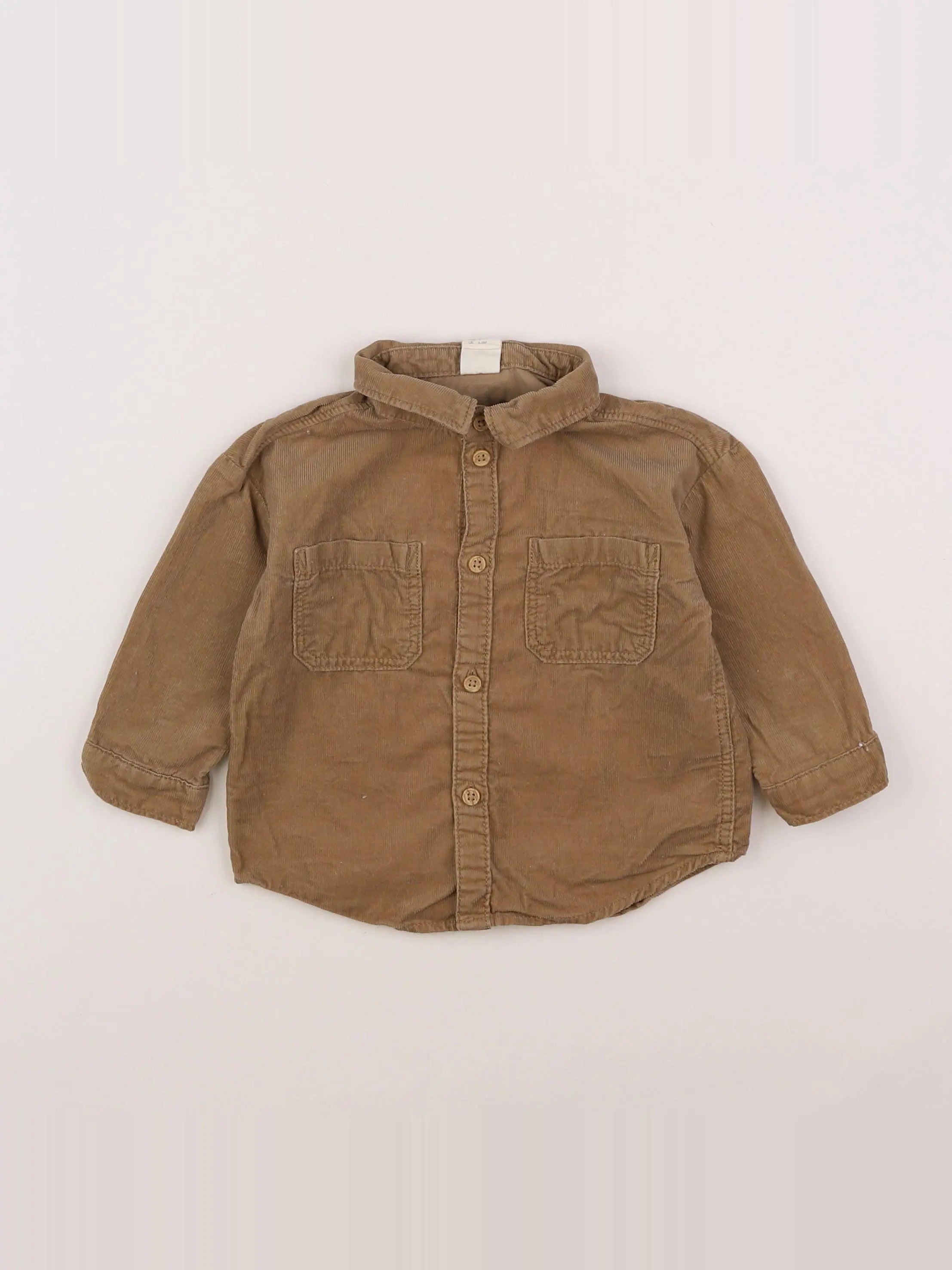 H&M - chemise marron - 6/9 mois
