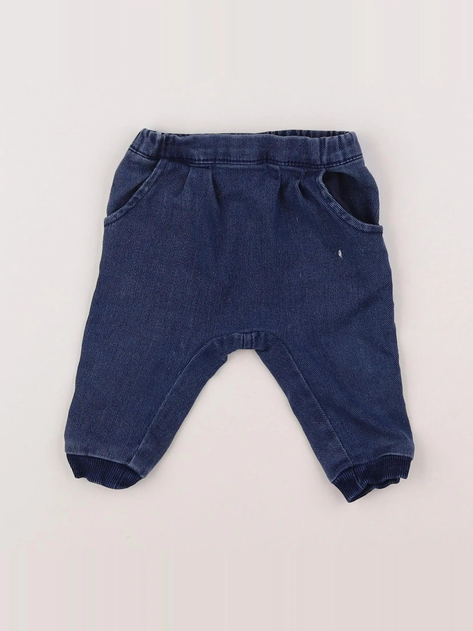 Benetton - sarouel bleu - 6/9 mois