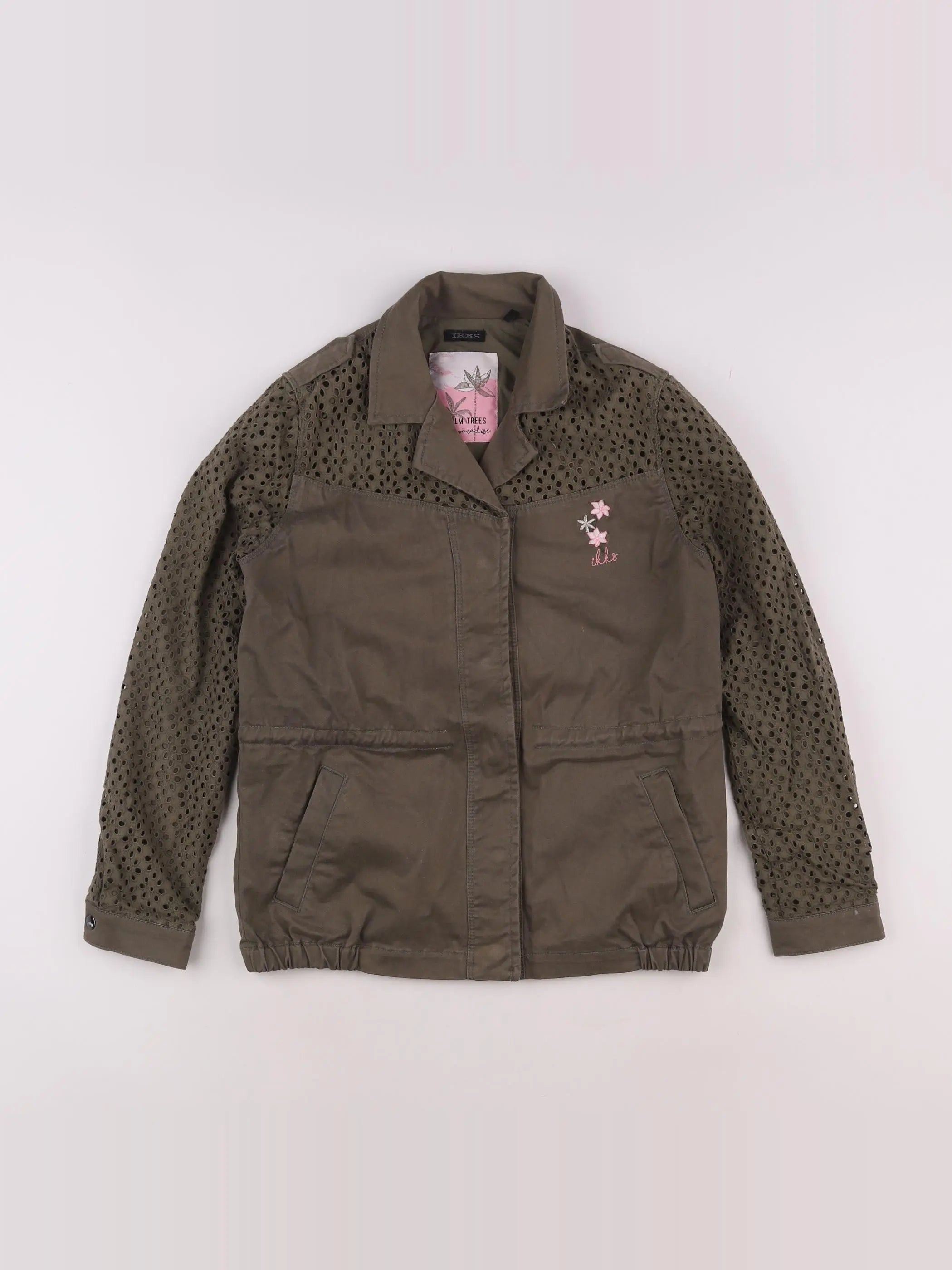 IKKS - veste imprimé au dos vert - 10 ans