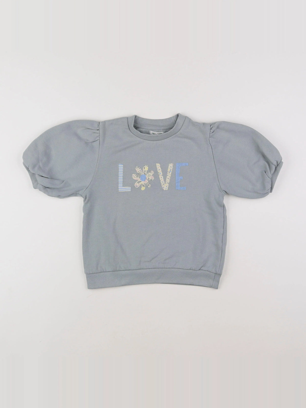 Vertbaudet - sweat bleu - 8 ans