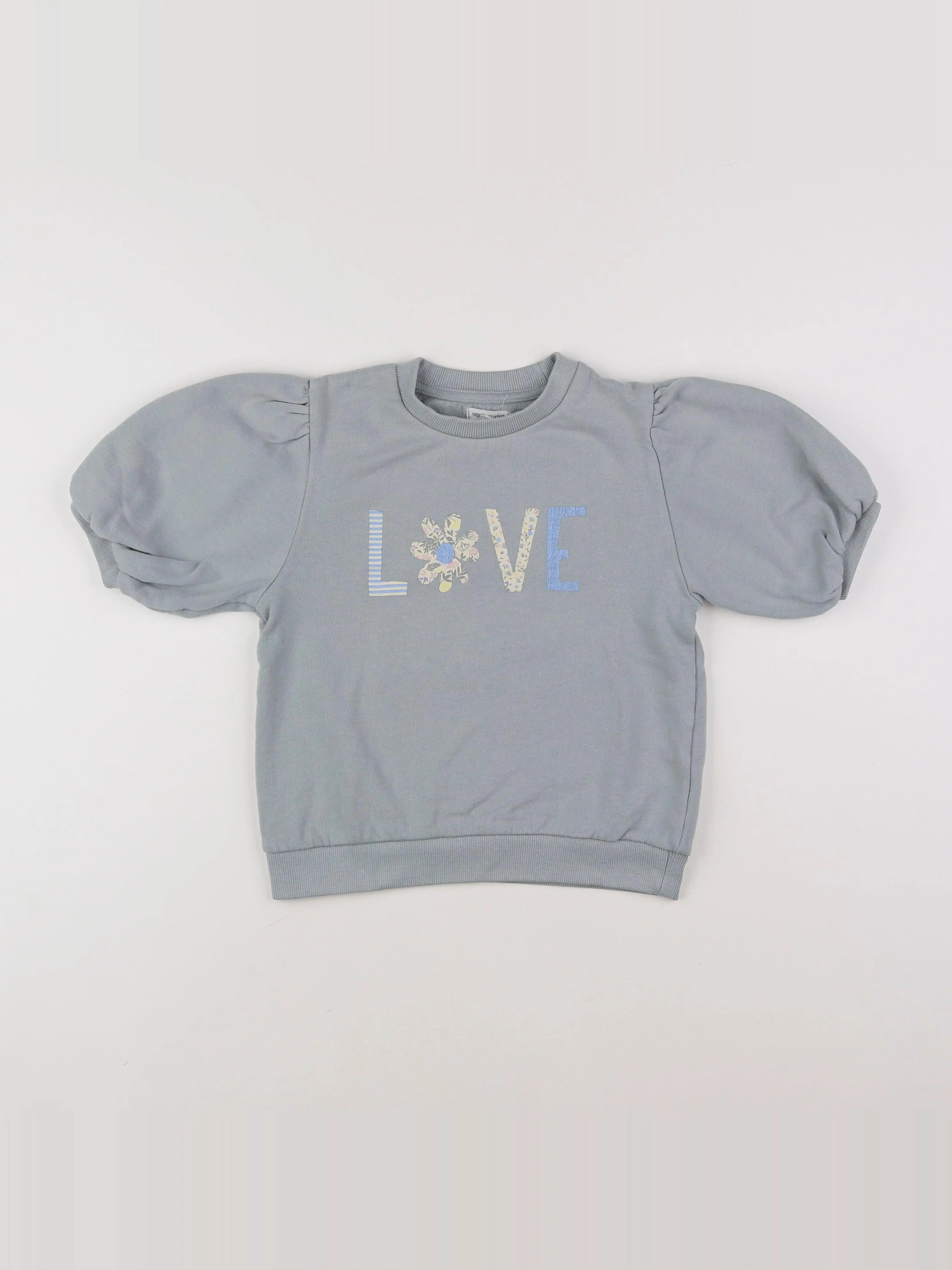 Vertbaudet - sweat bleu - 8 ans