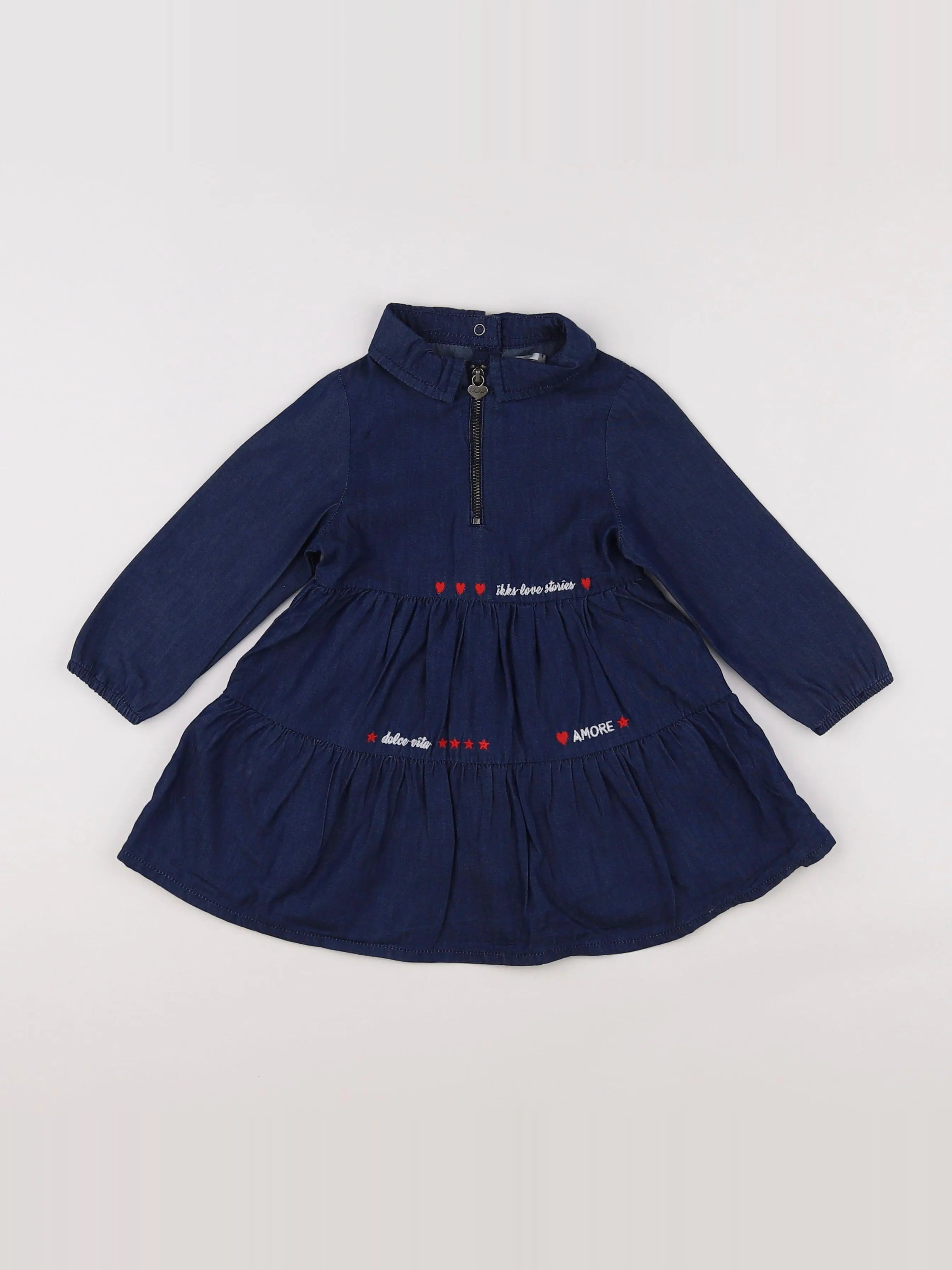 IKKS - robe bleu - 18 mois
