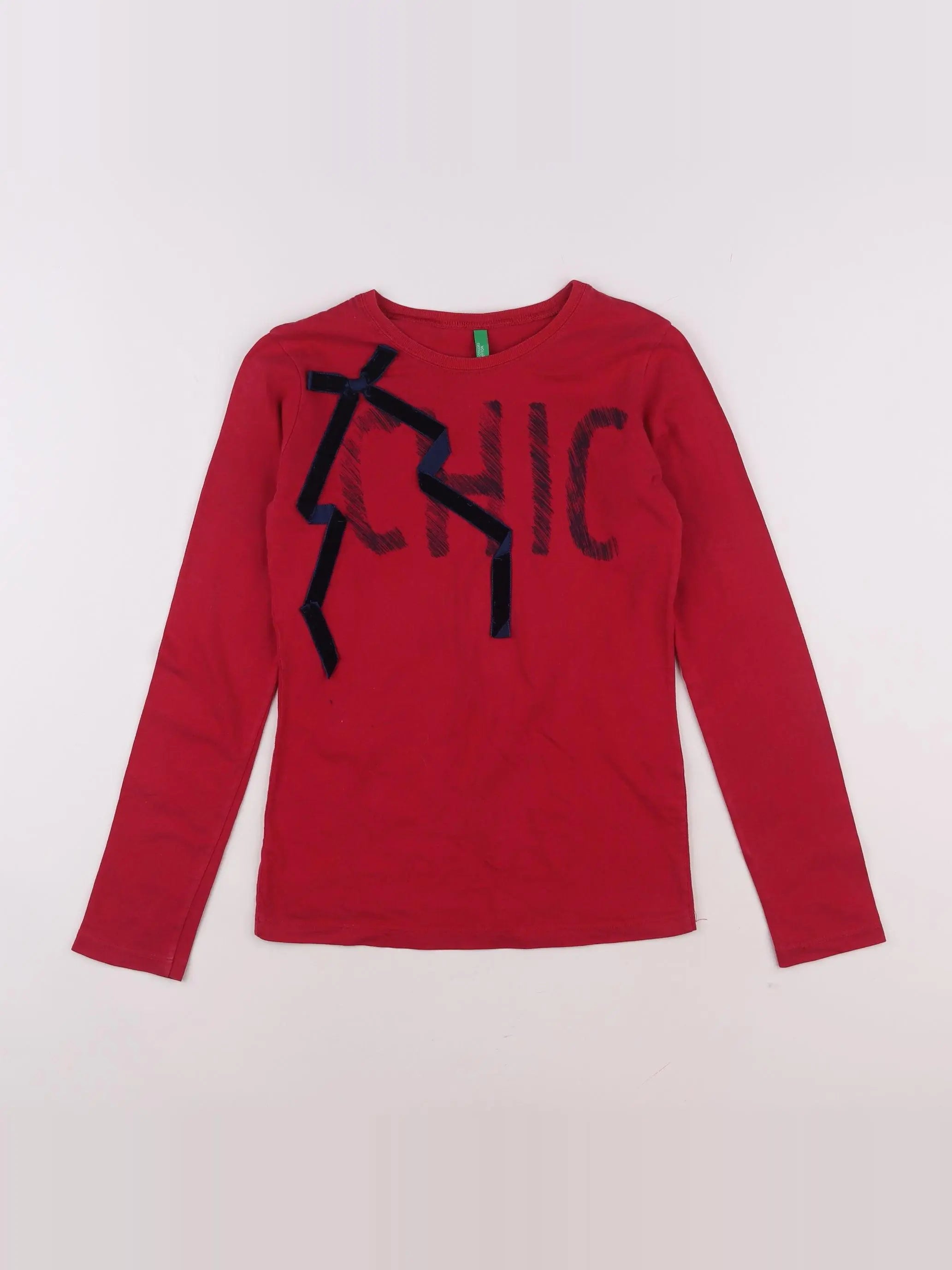 Benetton - tee-shirt rose - 8/9 ans