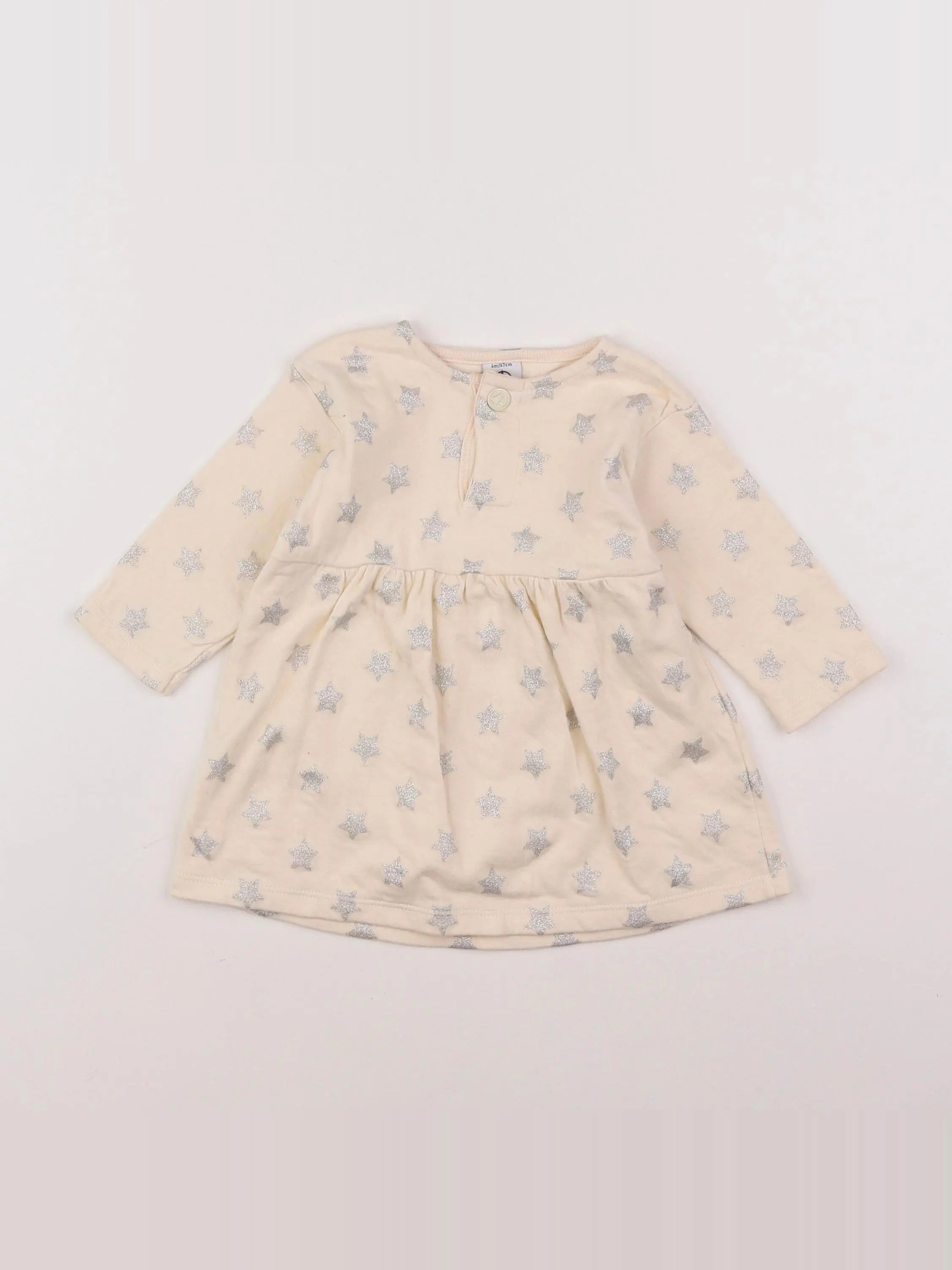 Petit Bateau - robe blanc - 6 mois