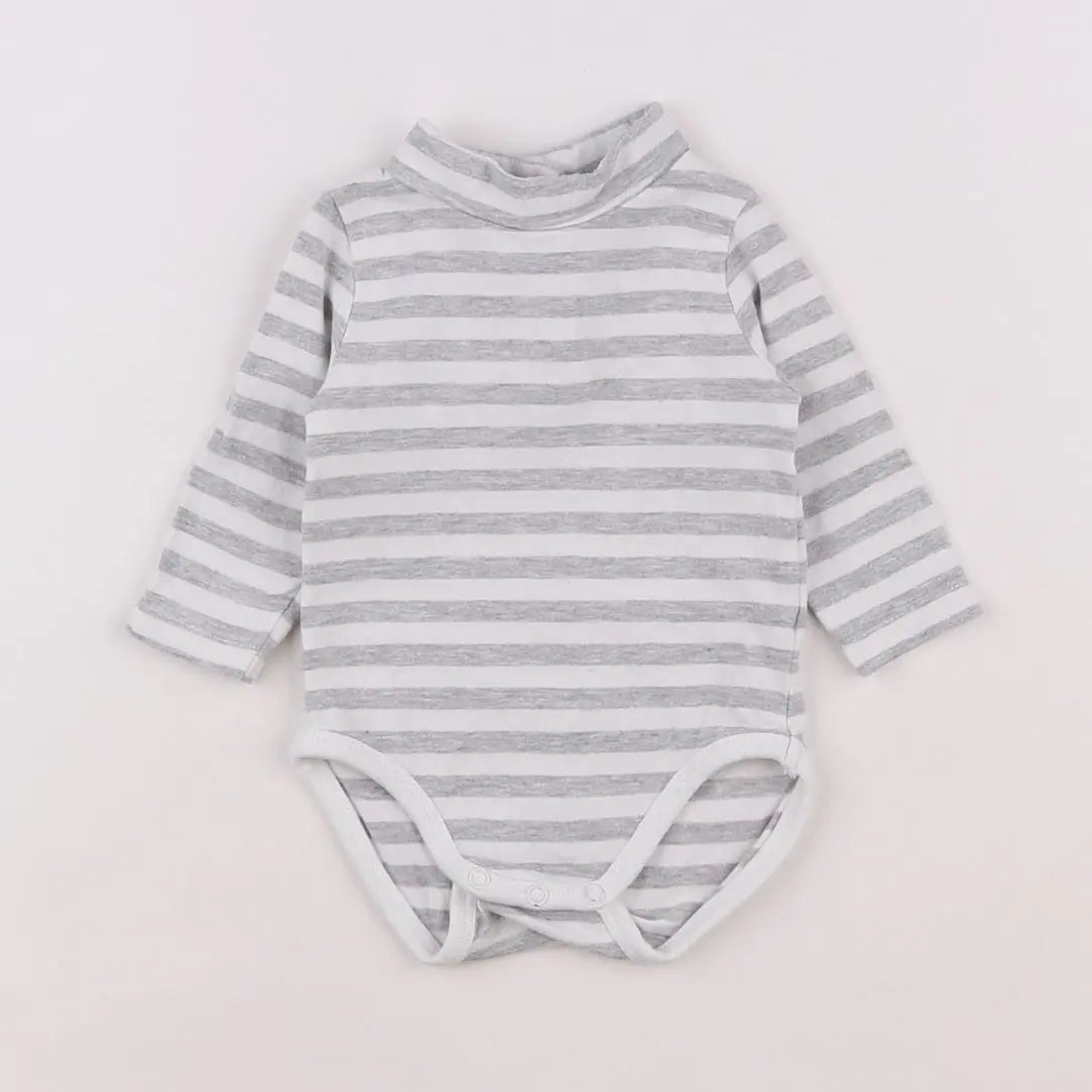 Vertbaudet - body à col gris - 3 mois