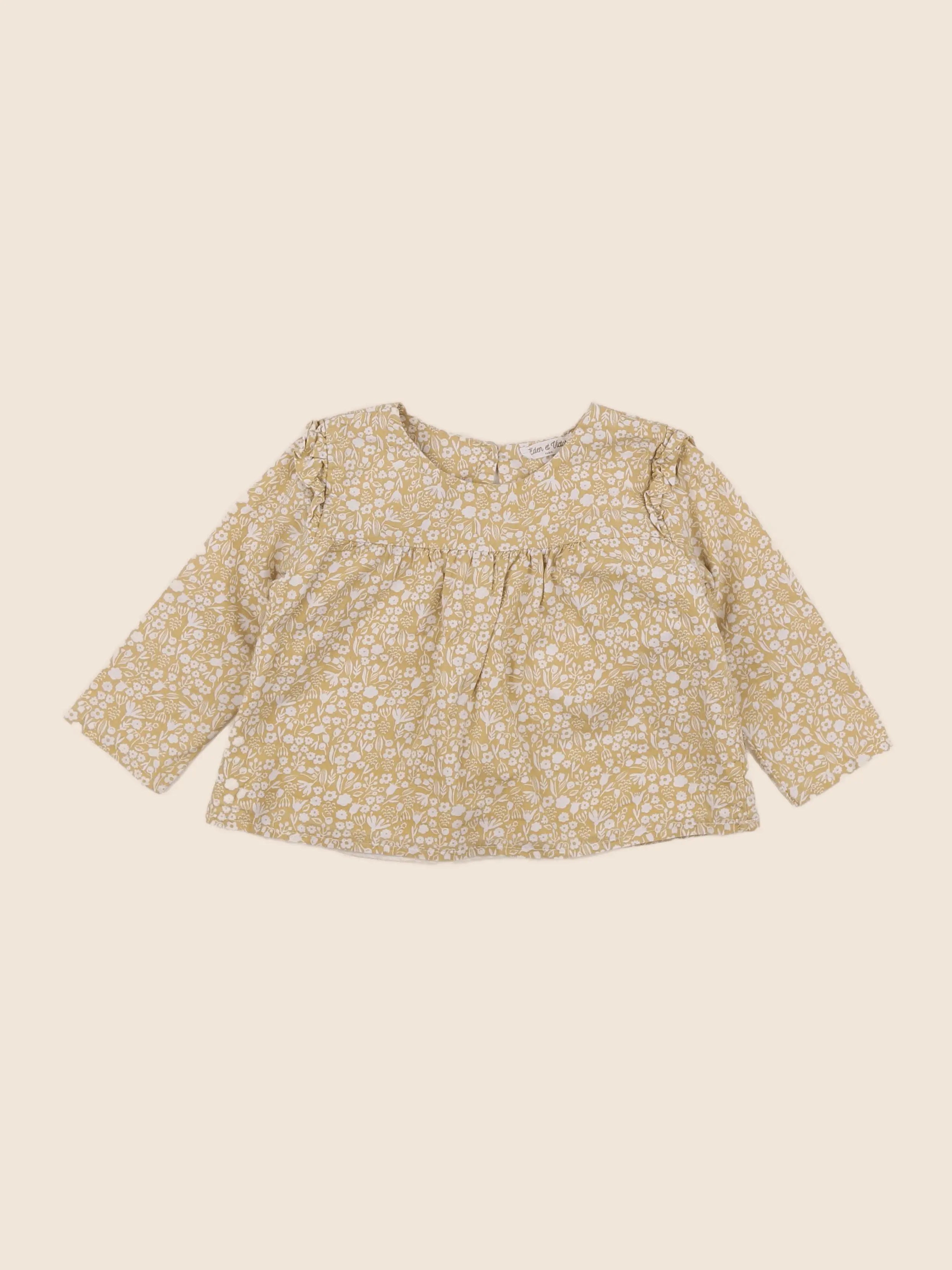 Eden & Victor - blouse jaune - 12 mois