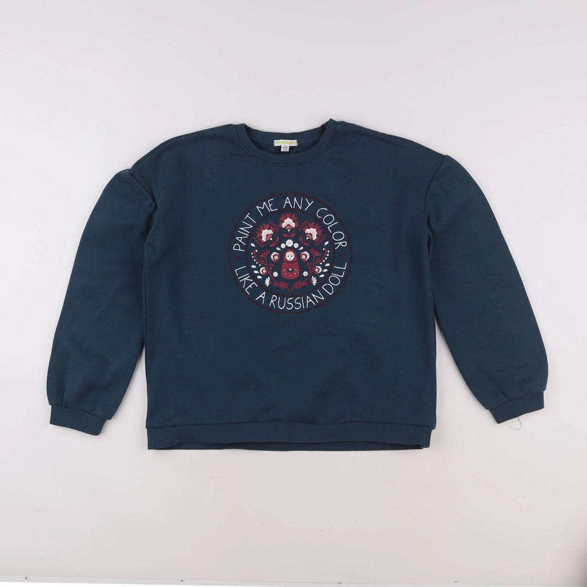 Vertbaudet - sweat vert - 12 ans