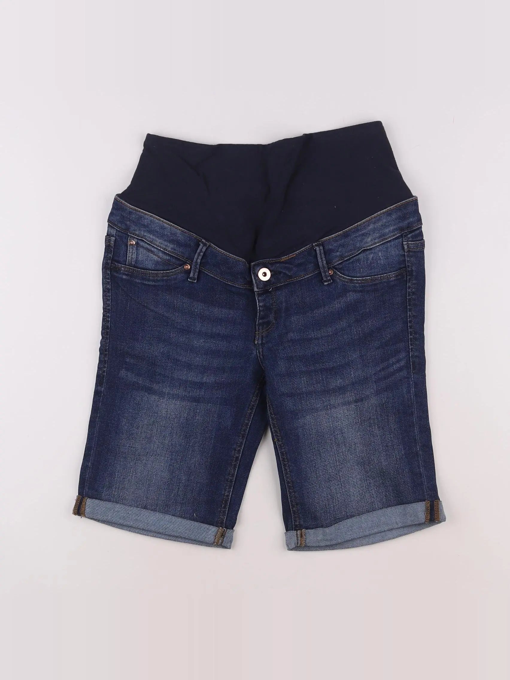 H&M - short bleu - 38