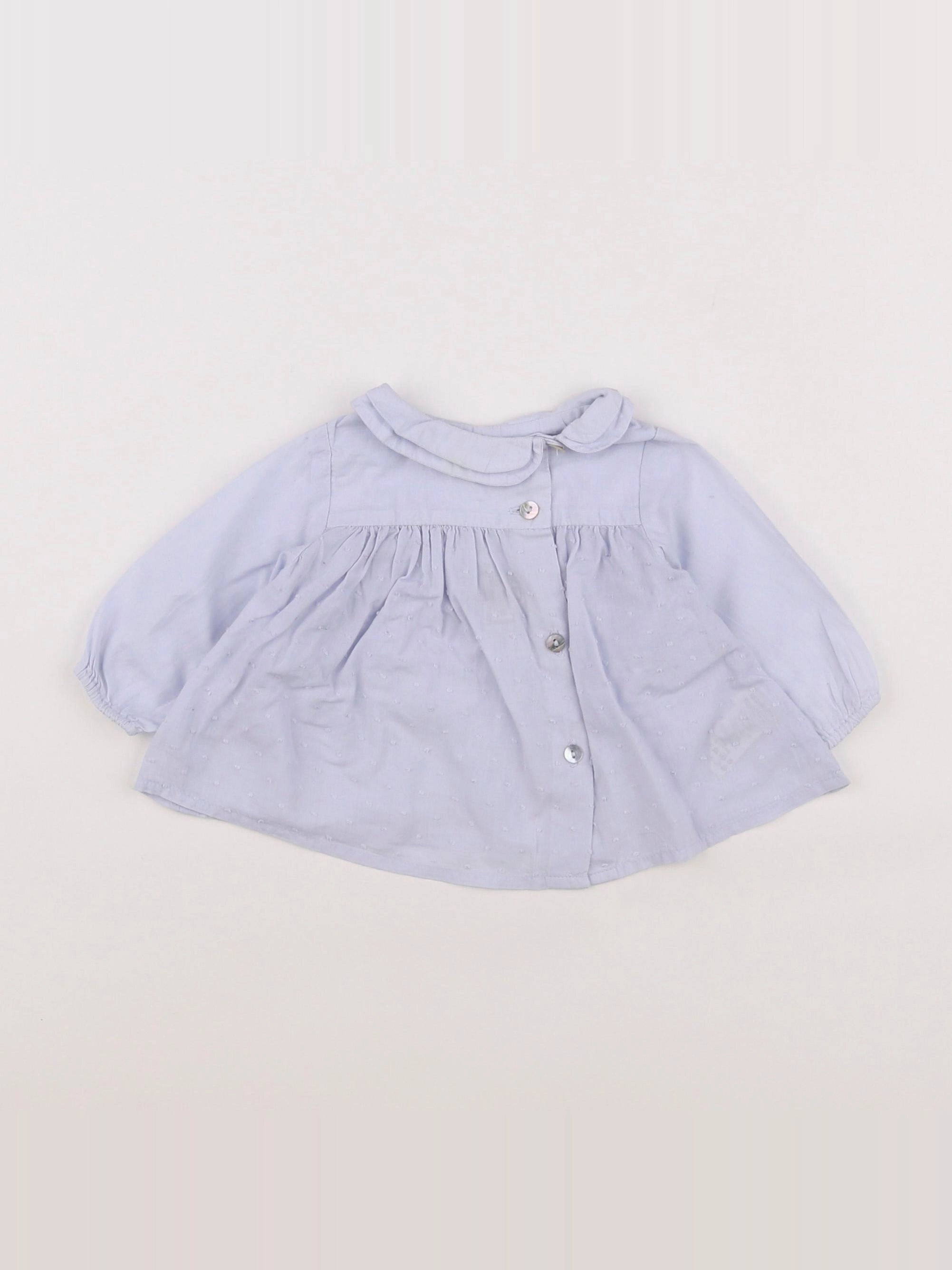 Bonton - blouse bleu - 3 mois