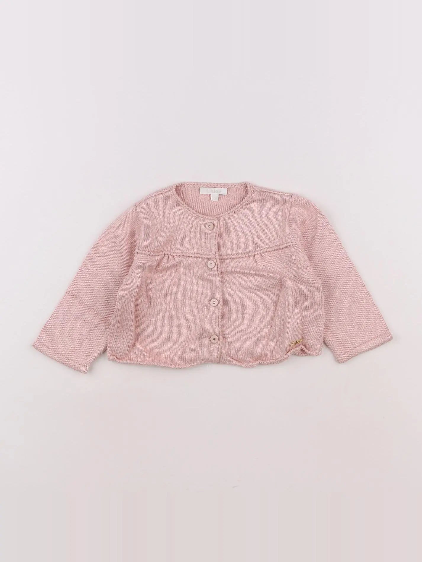 Chloé - gilet rose - 12 mois