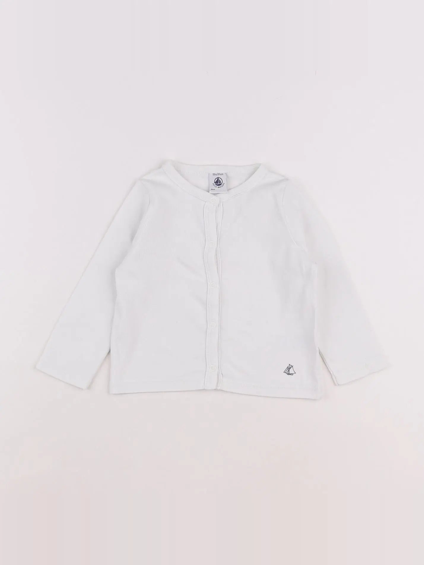Petit Bateau - tee-shirt blanc - 18 mois
