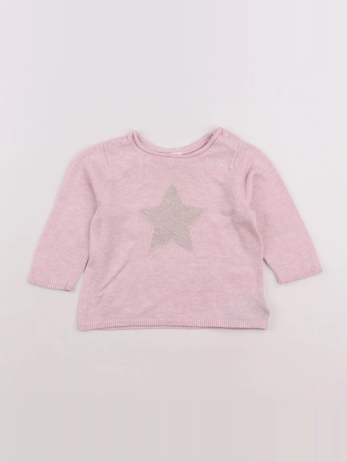 H&M - pull rose - 3/6 mois