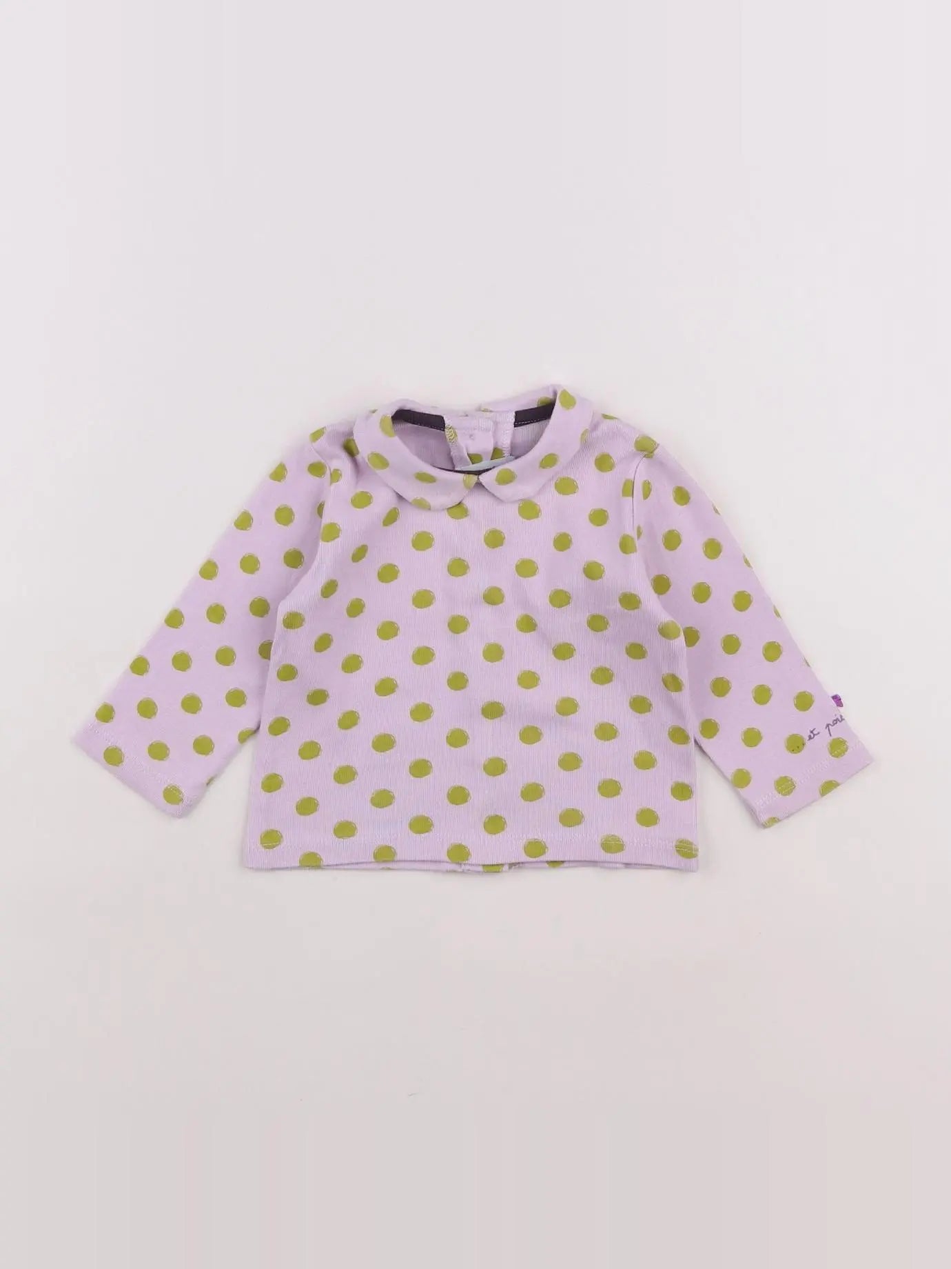Petit Bateau - tee-shirt violet - 6 mois