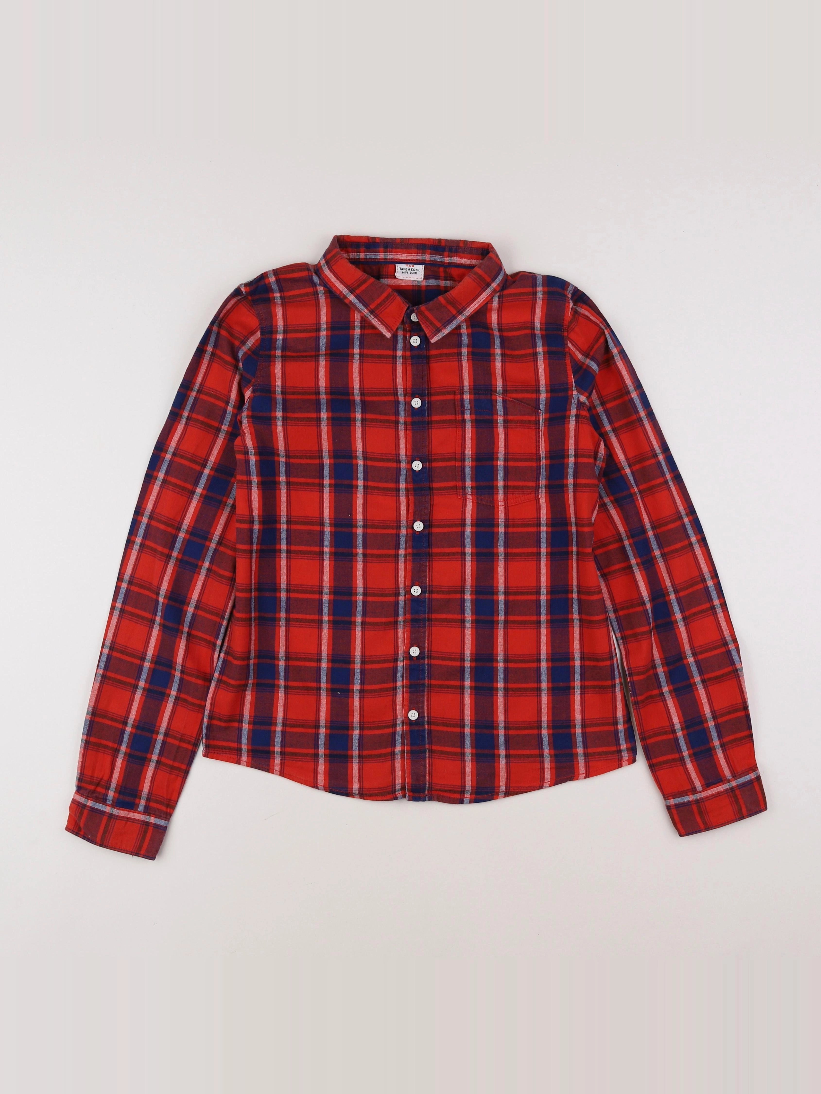 Tape à l'oeil - chemise rouge - 14 ans