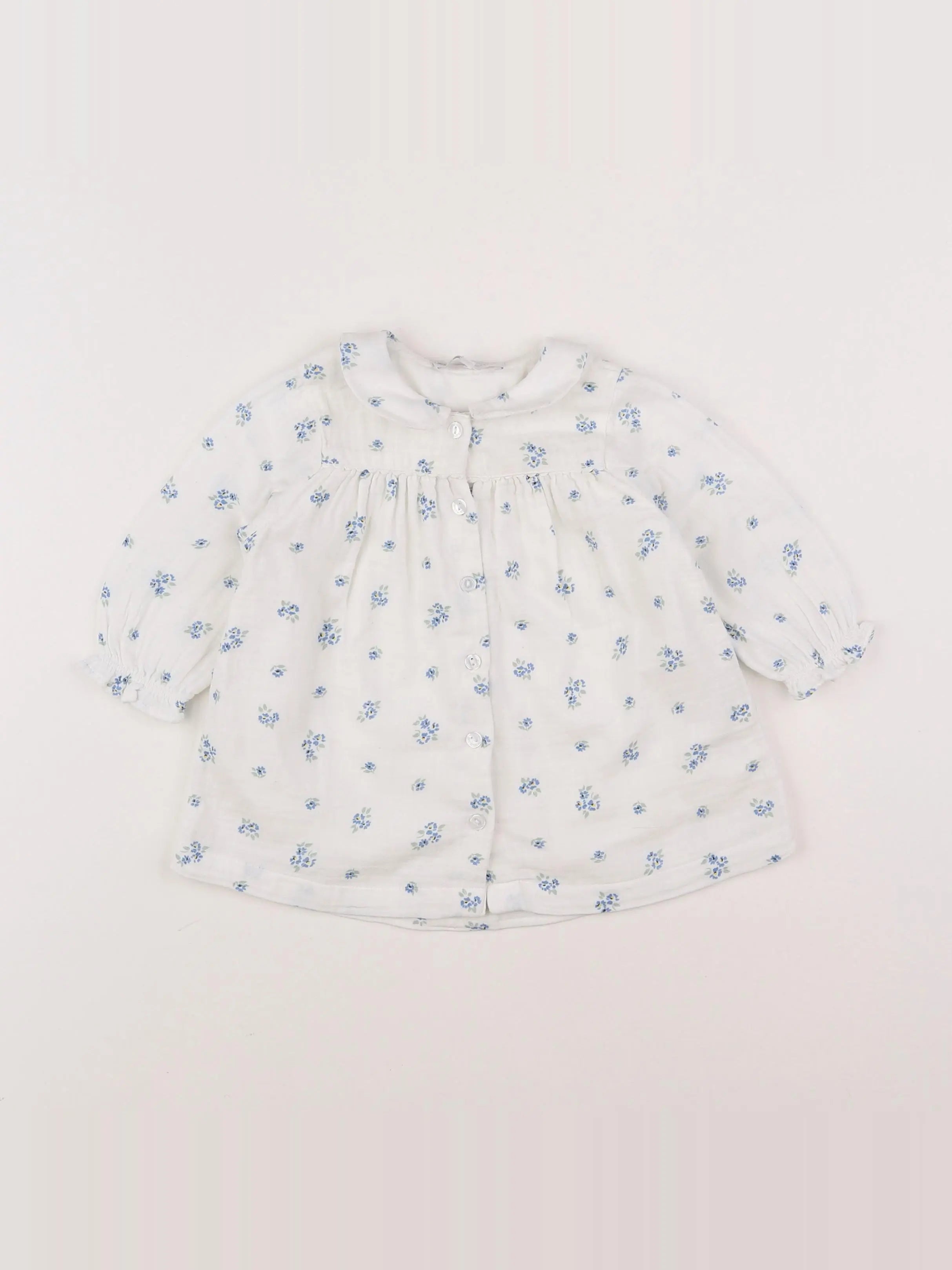 Cadet Rousselle - robe blanc, bleu - 6 mois