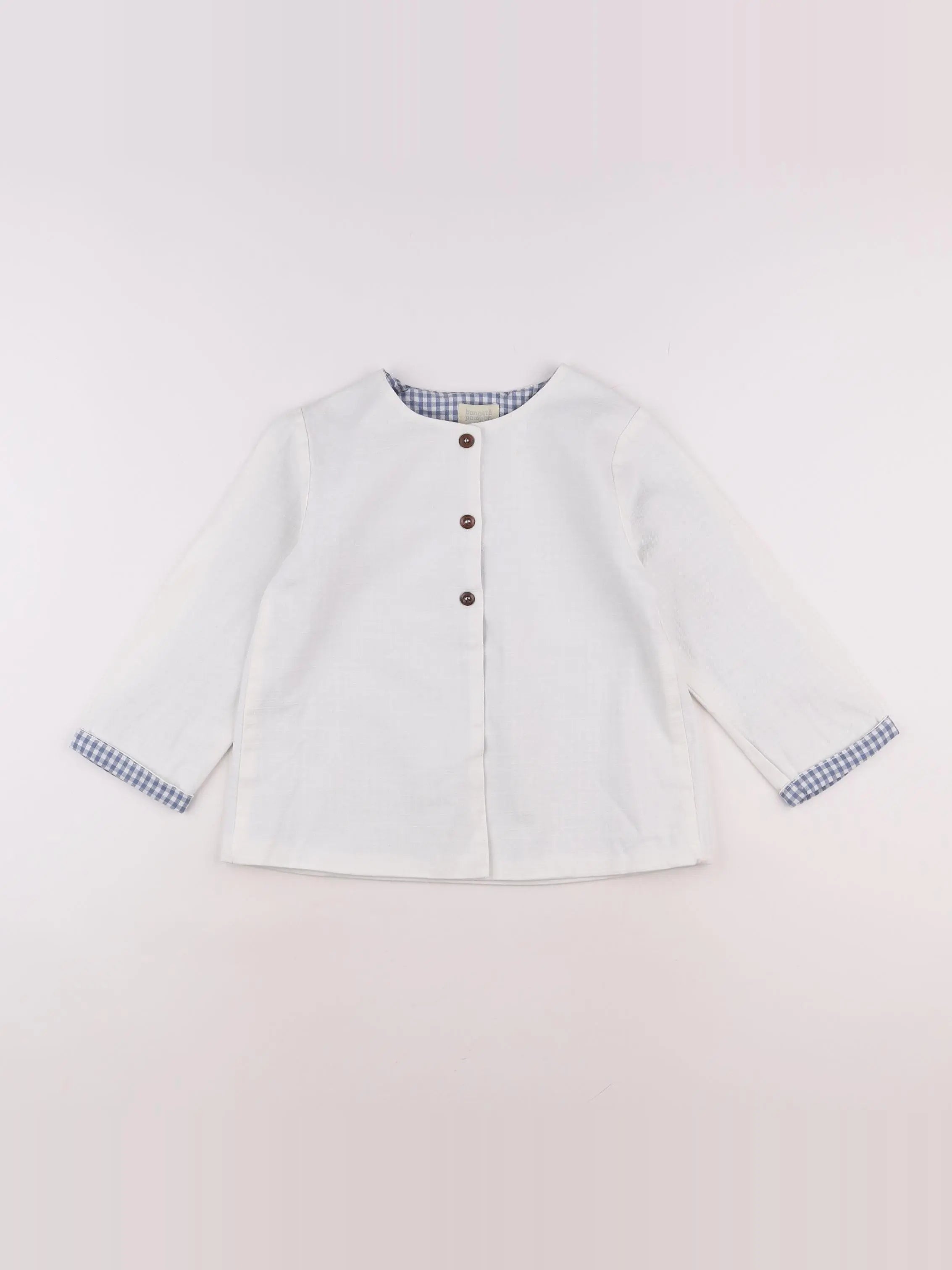 Bonnet à Pompon - veste blanc - 2 ans