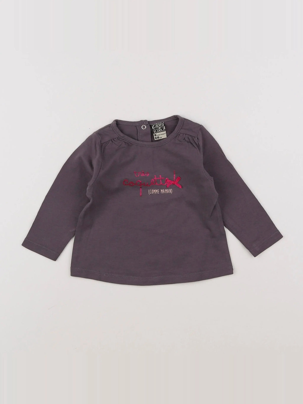 Tape à l'oeil - tee-shirt gris - 6 mois