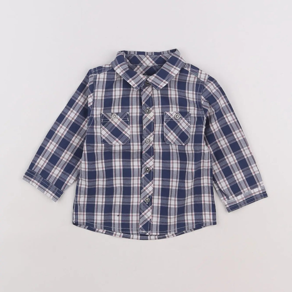 Vertbaudet - chemise bleu - 6 mois