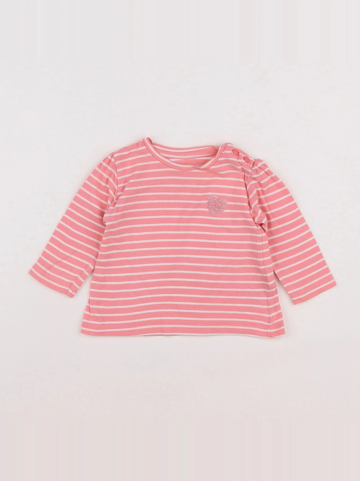 Vertbaudet - tee-shirt rose - 6 mois
