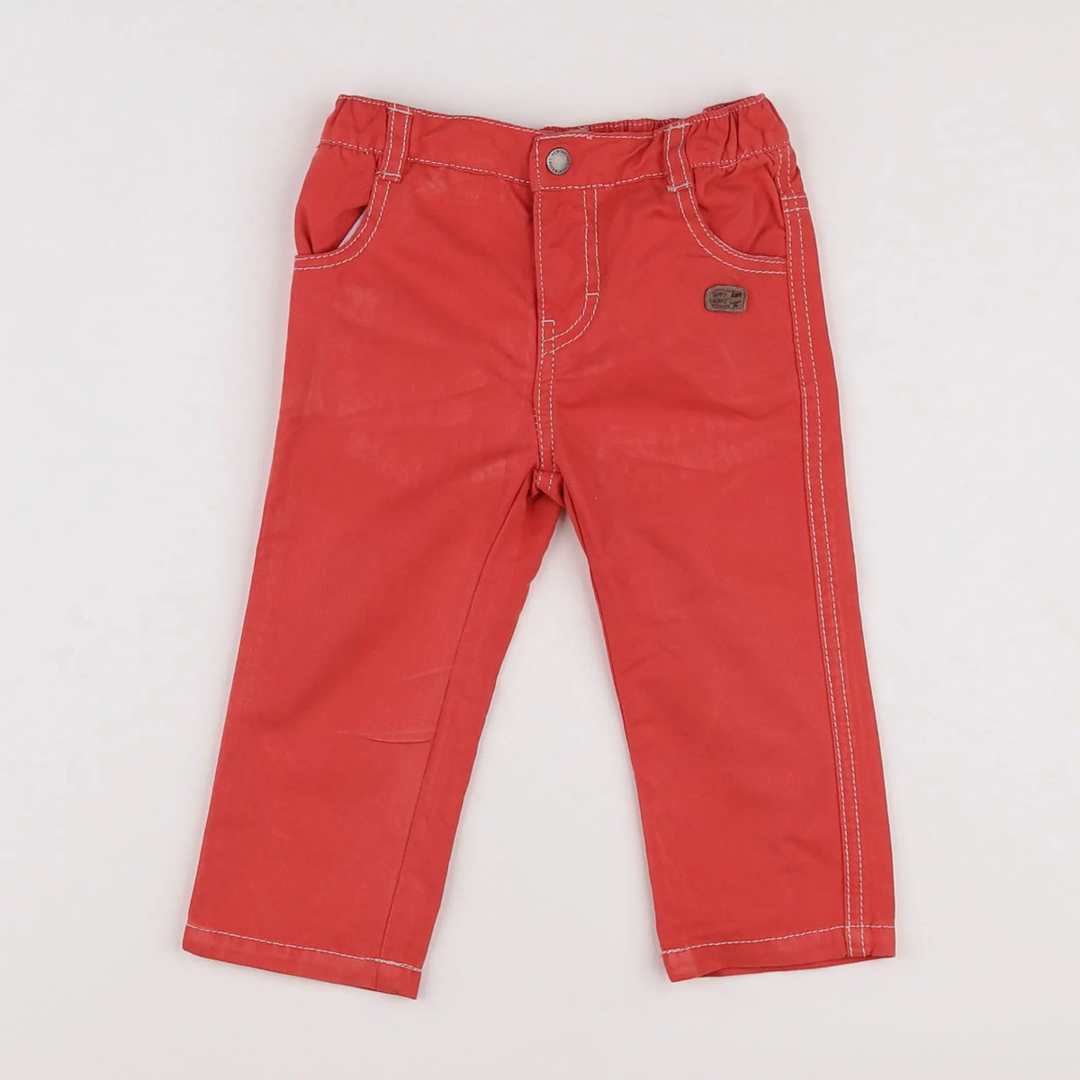 Vertbaudet - pantalon rouge - 18 mois