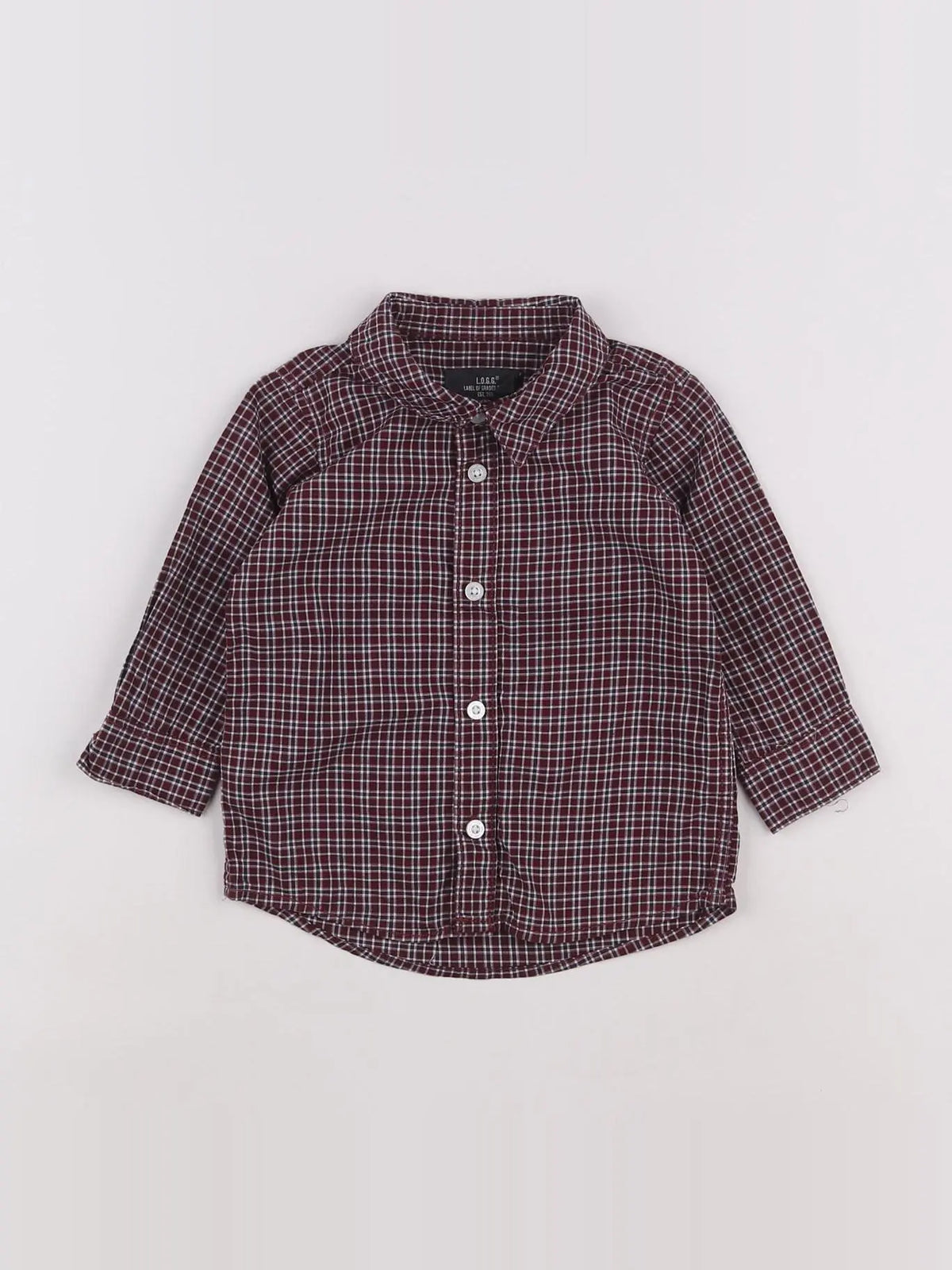 H&M - chemise rouge - 3/6 mois
