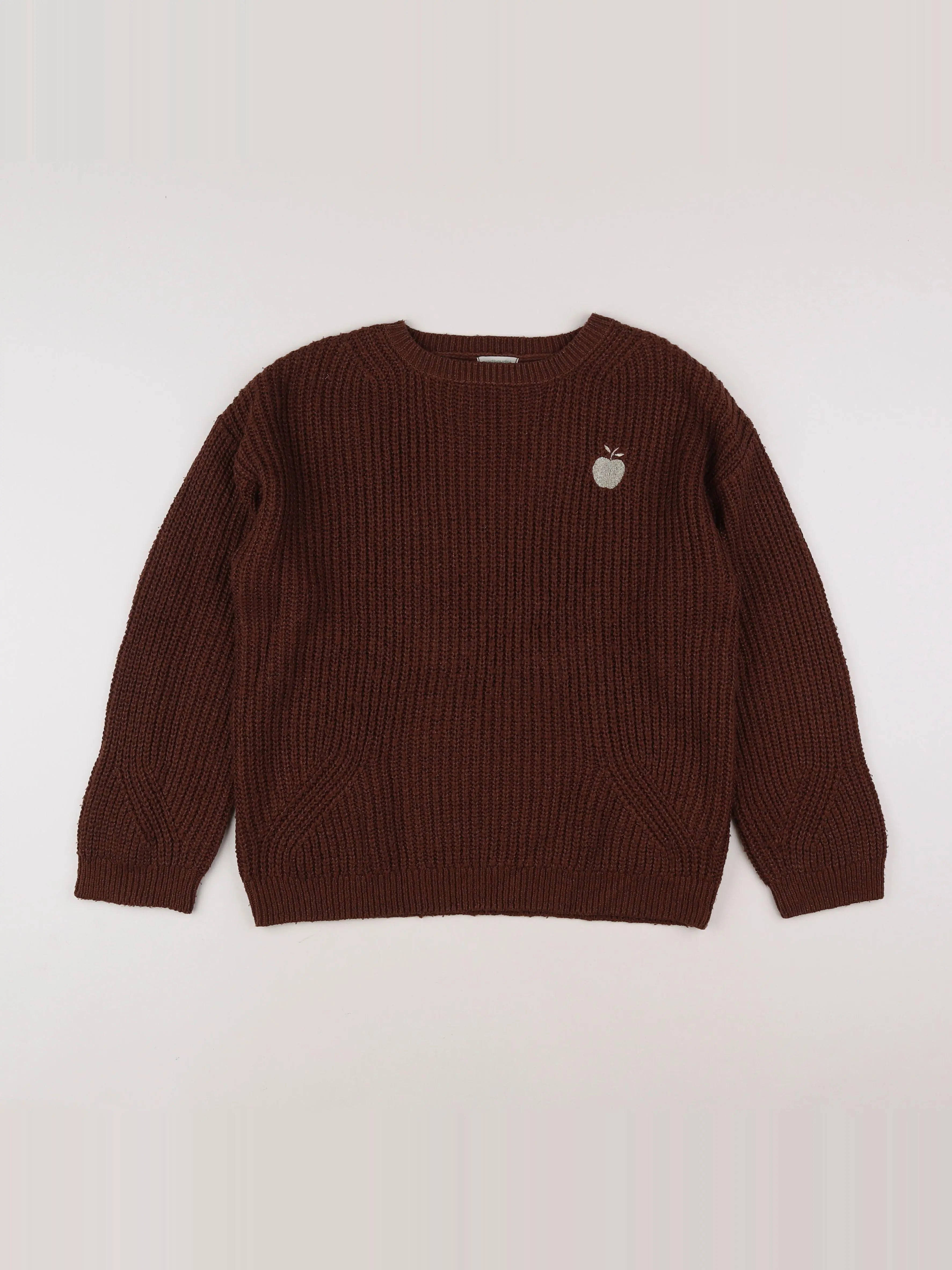 Vertbaudet - pull marron - 14 ans