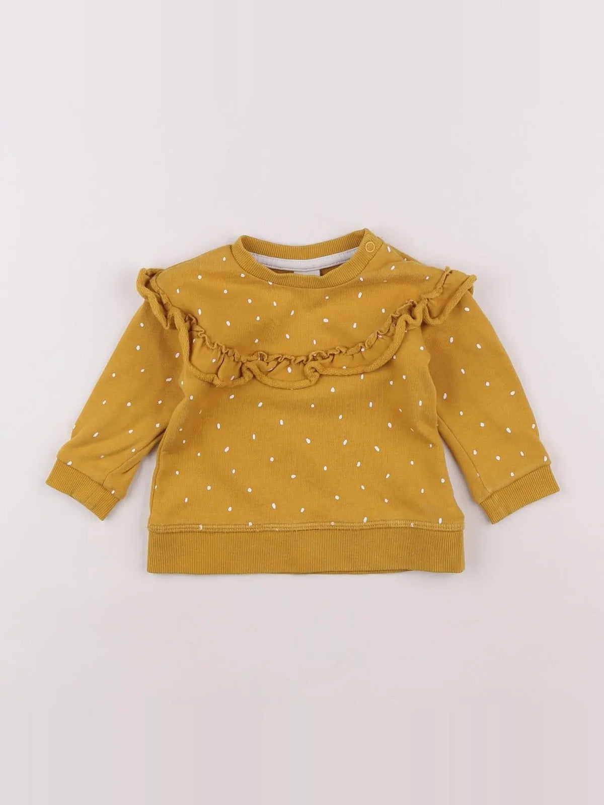 H&M - sweat jaune - 3/6 mois