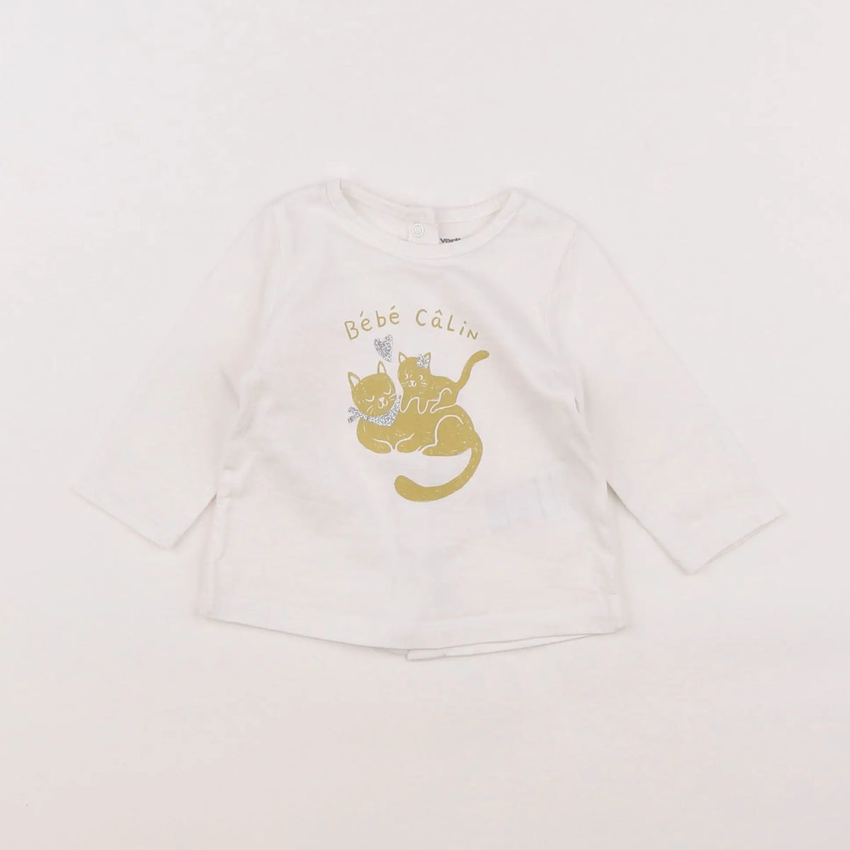 Vertbaudet - tee-shirt blanc - 3 mois