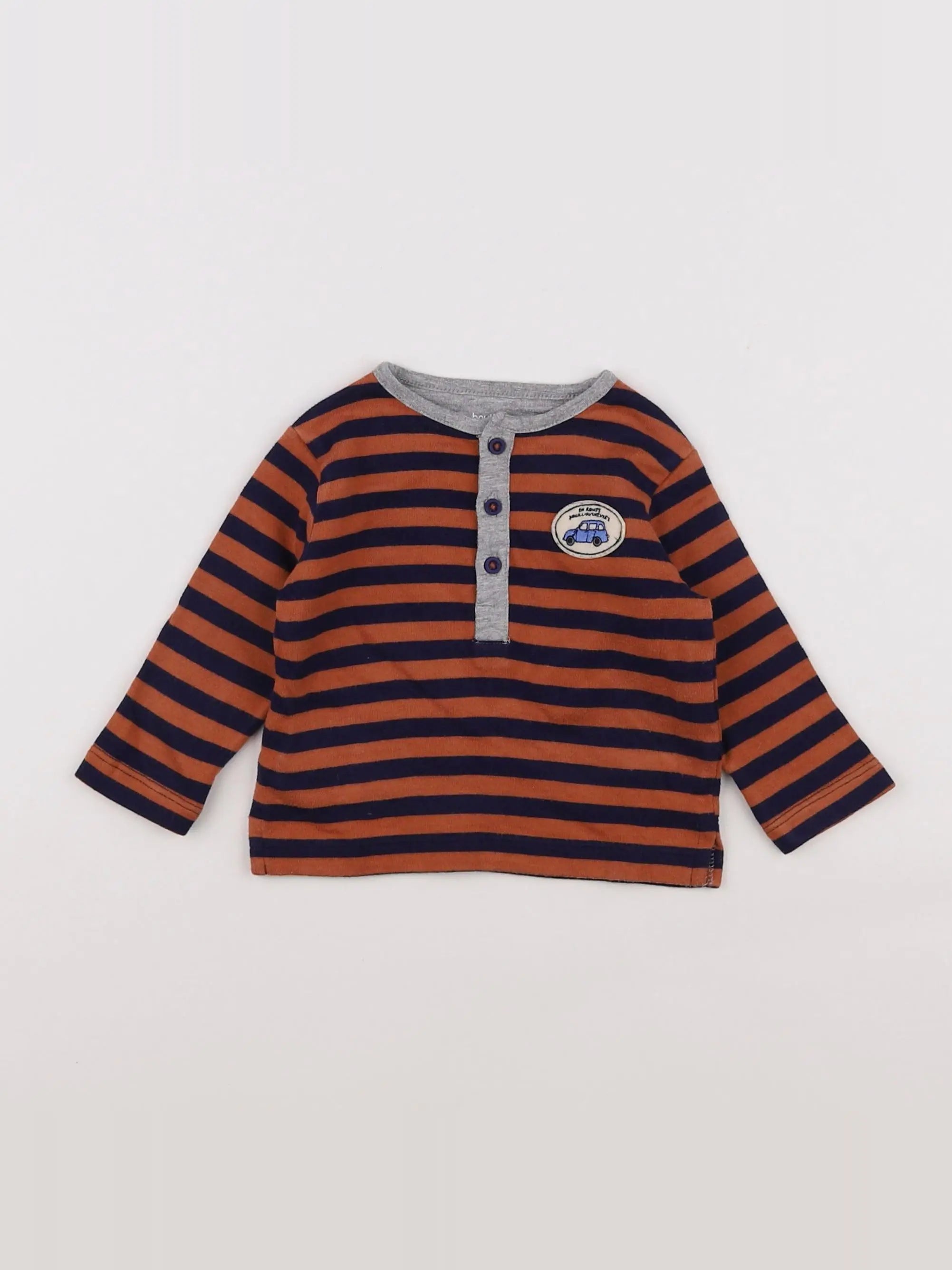 Boutchou - tee-shirt marron - 6 mois