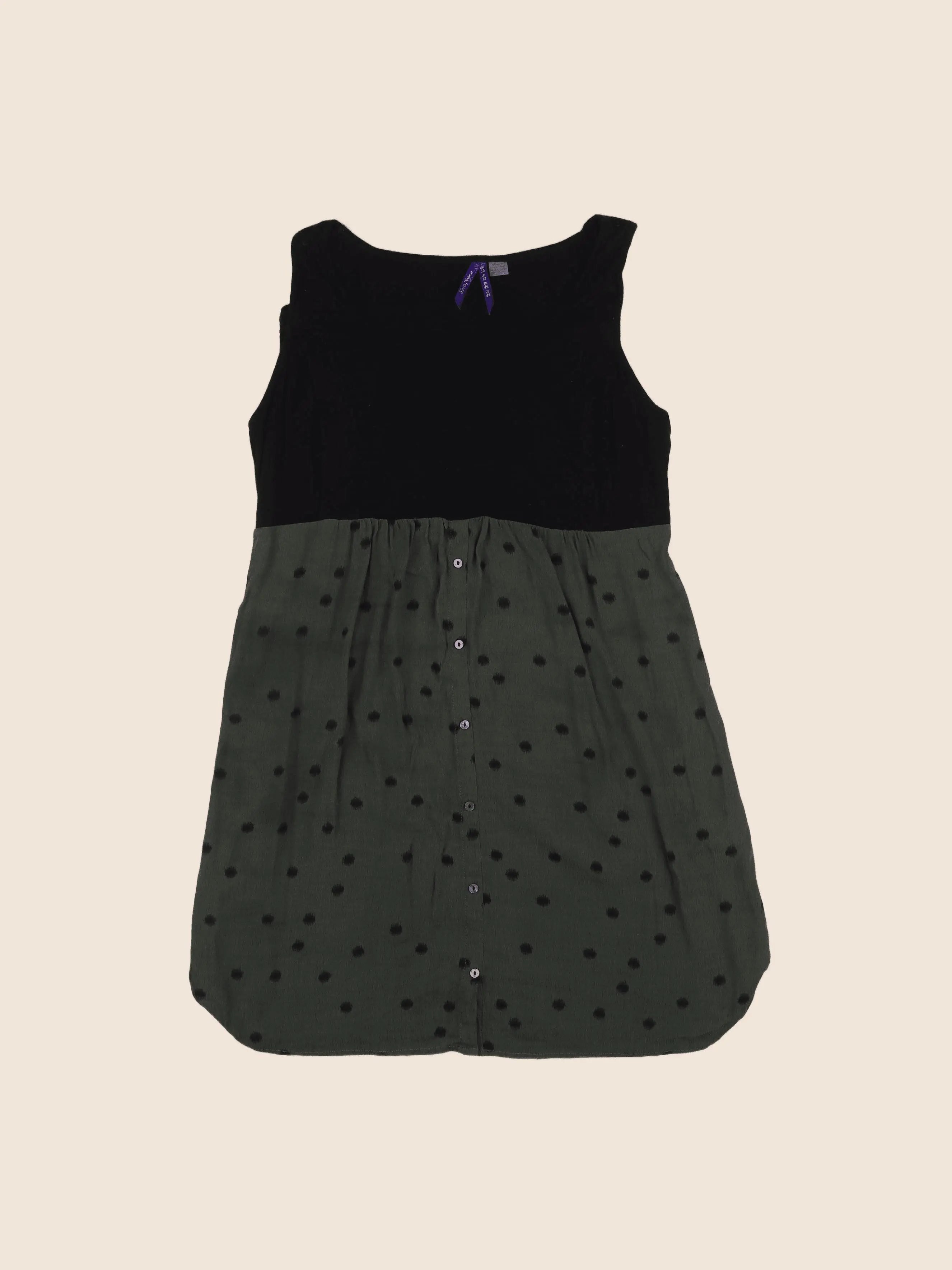 Seraphine - robe grossesse vert, noir - 46