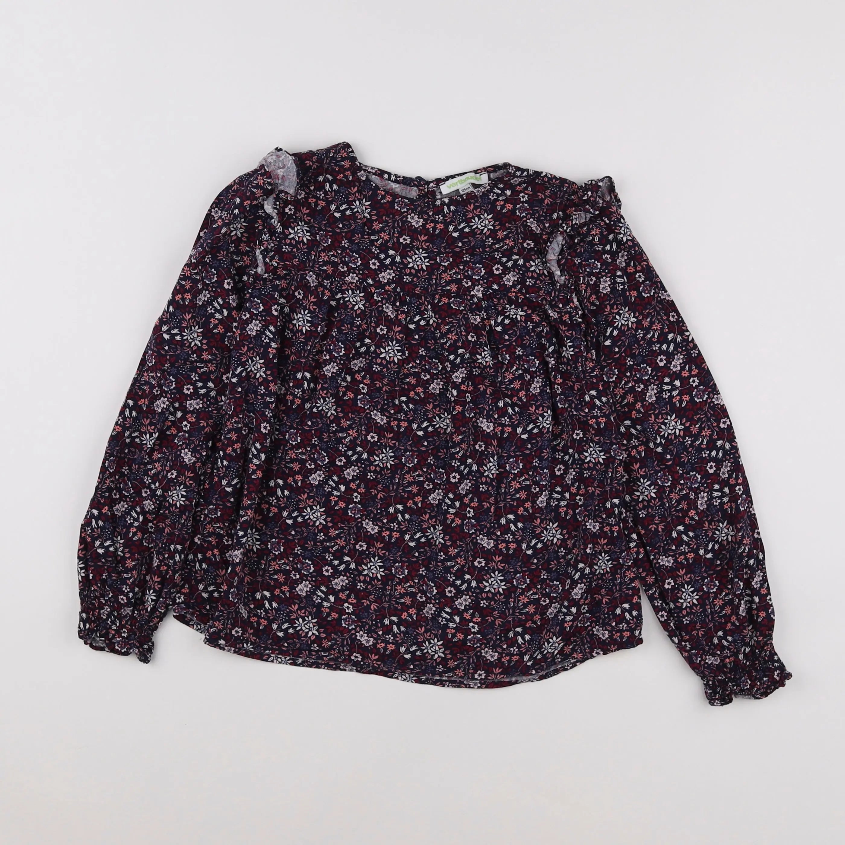 Vertbaudet - blouse bleu, rose - 8 ans