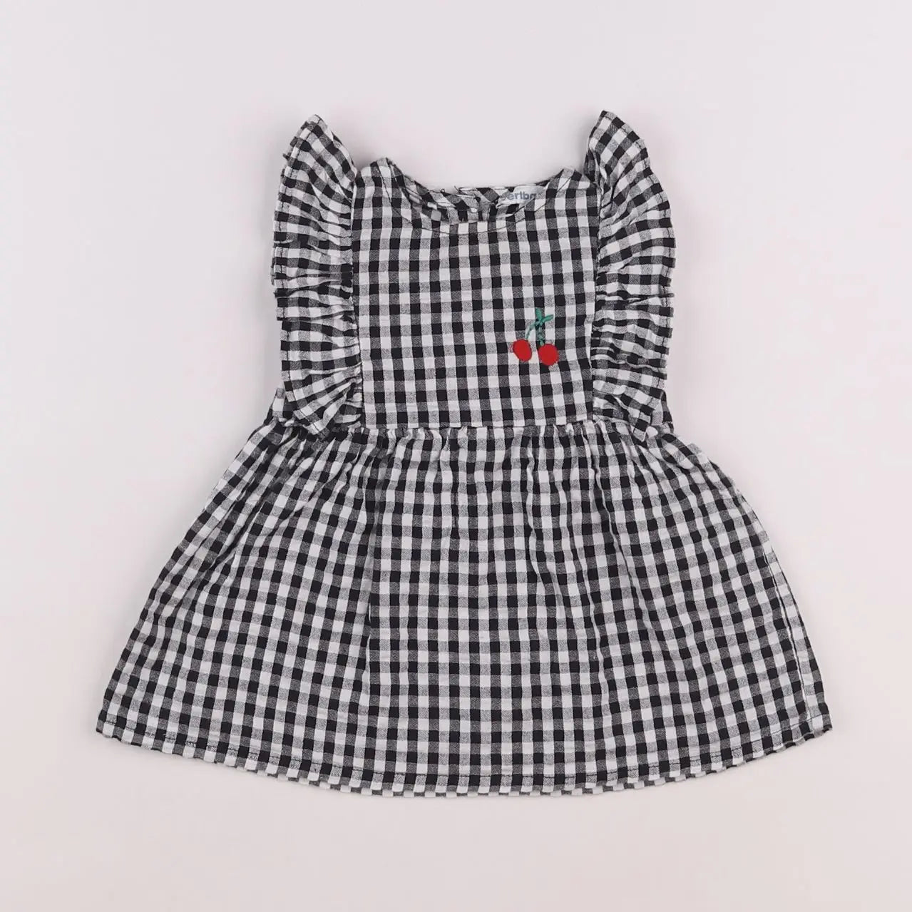 Vertbaudet - robe noir, blanc - 3 mois