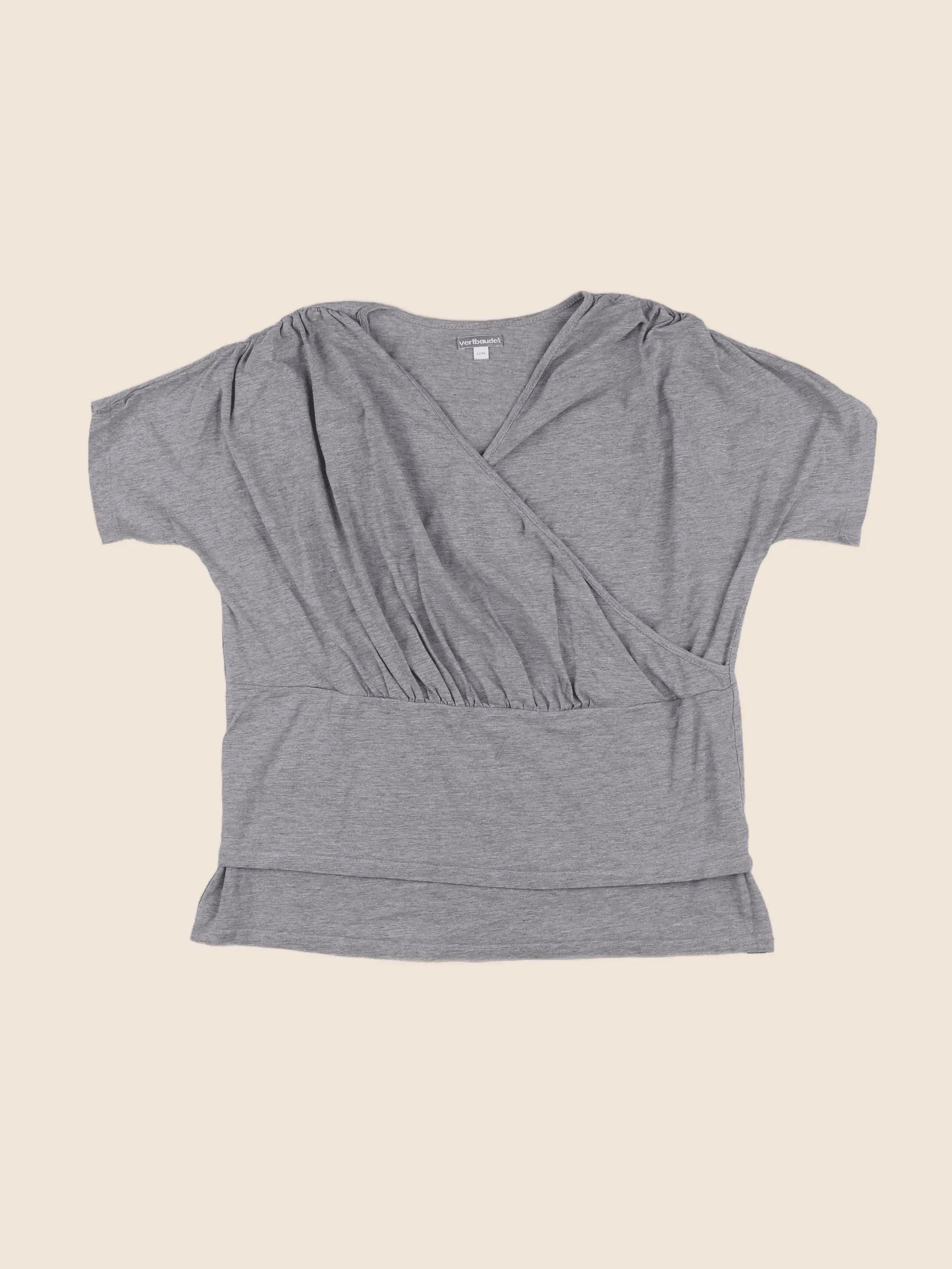 Vertbaudet - tee-shirt grossesse, allaitement gris - 42 à 44